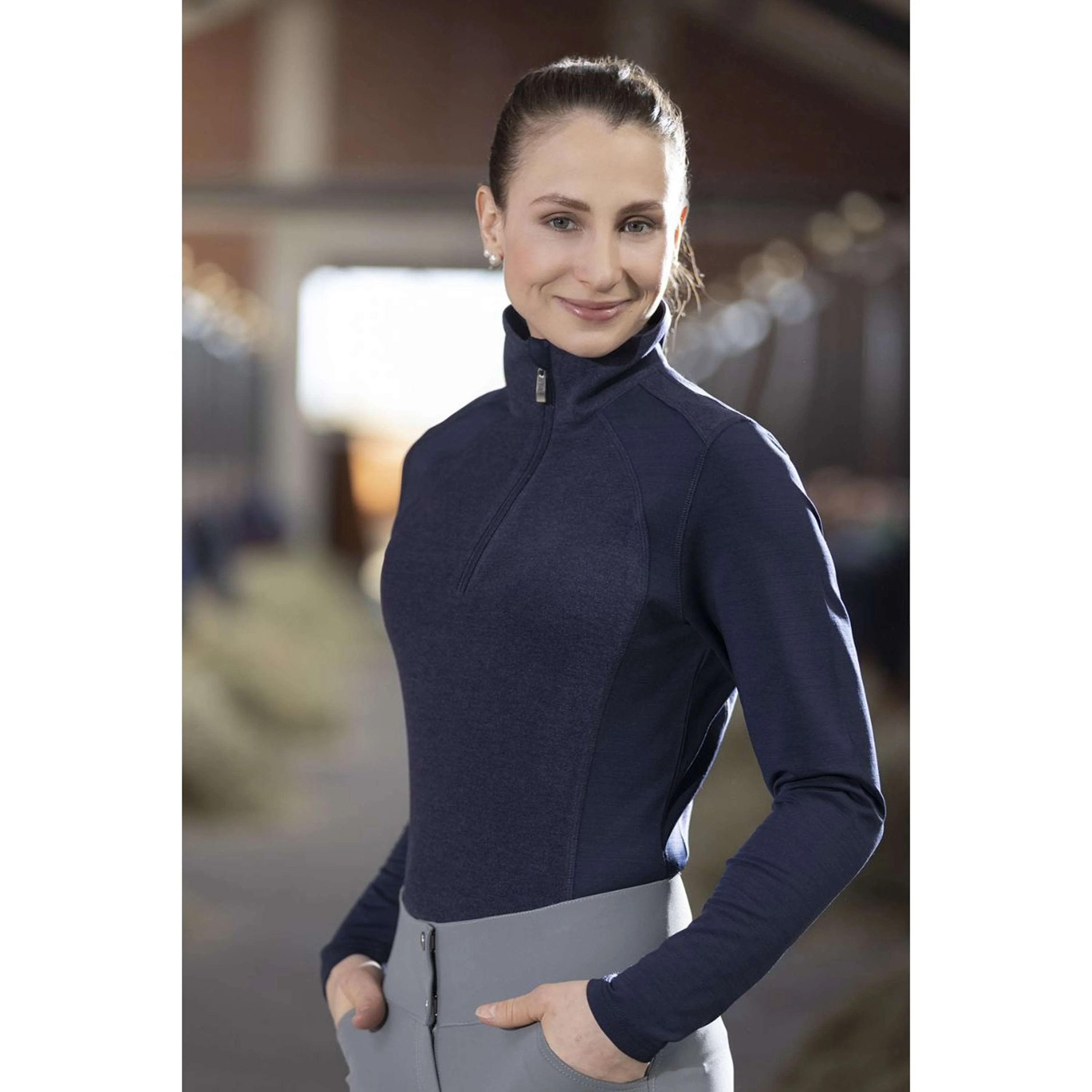 HKM Maglia Funzionale Duo Blu scuro - Image 2