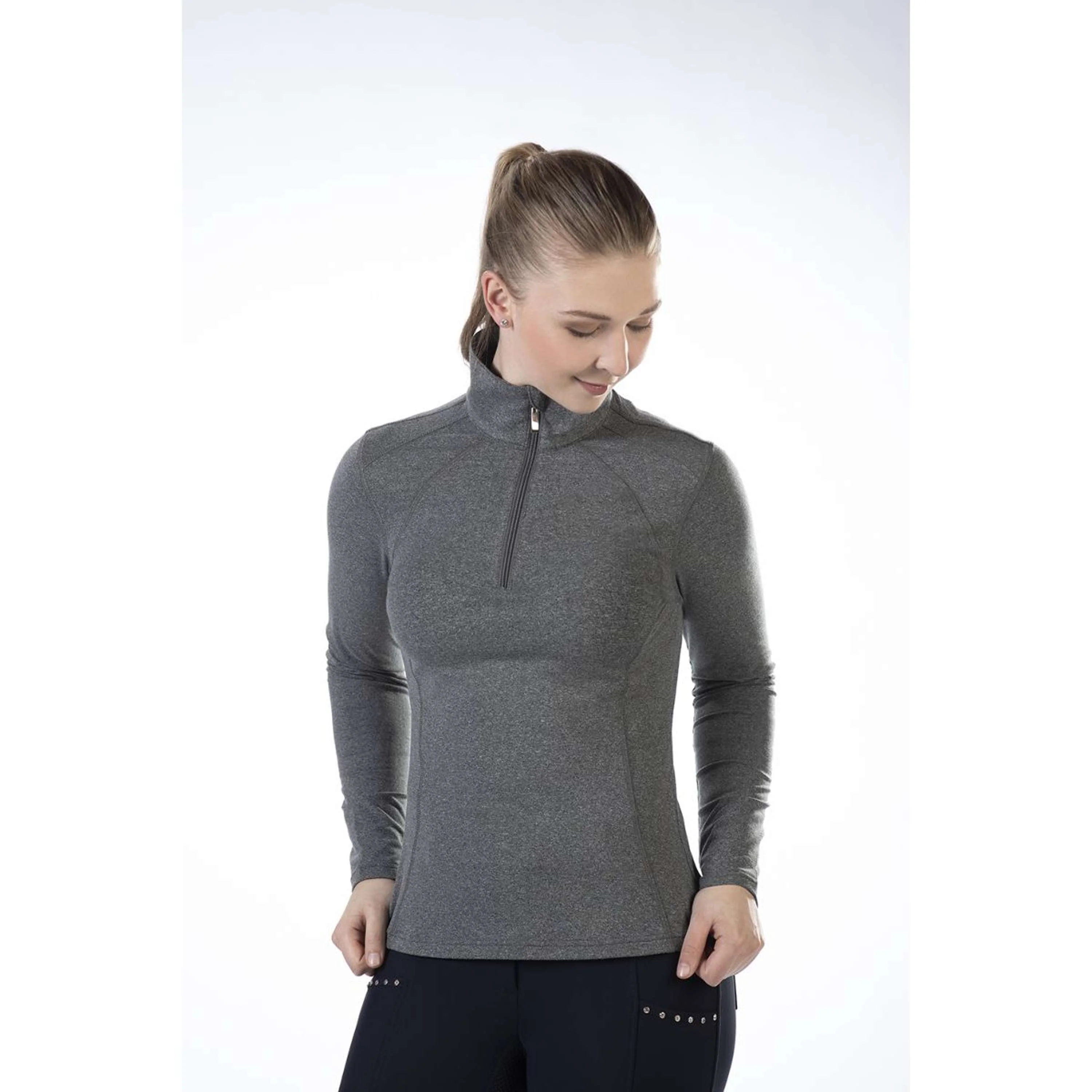 HKM Maglia Funzionale Mio Grigio Scuro Melange - Image 2