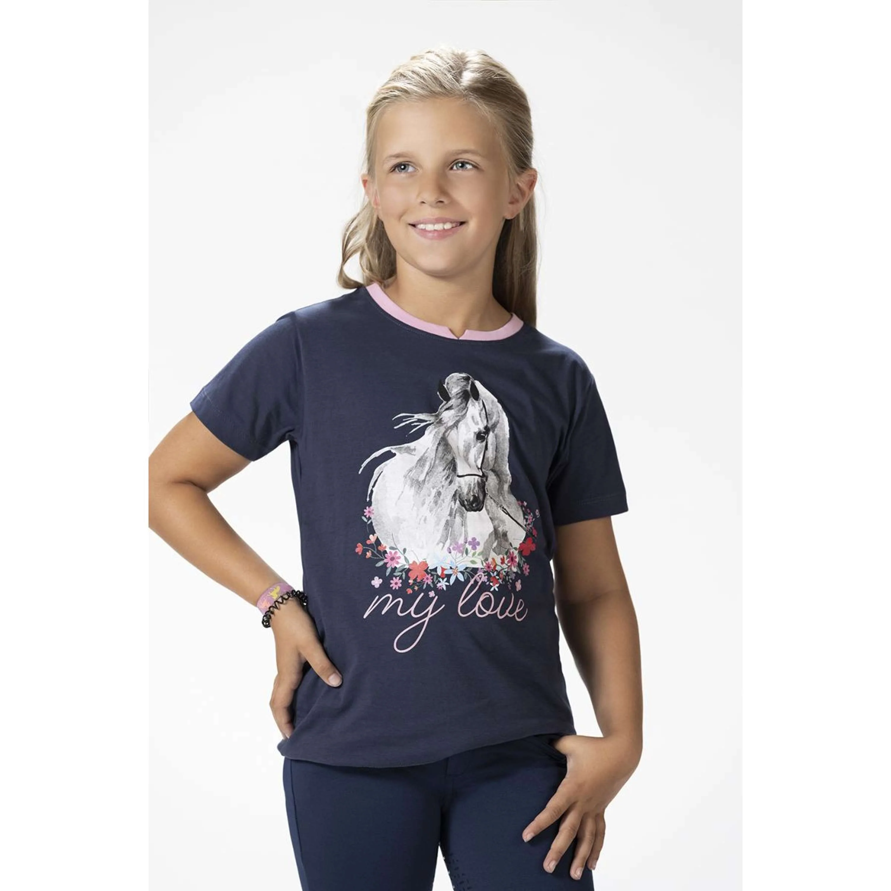 HKM Maglietta Horse Spirit Blu scuro