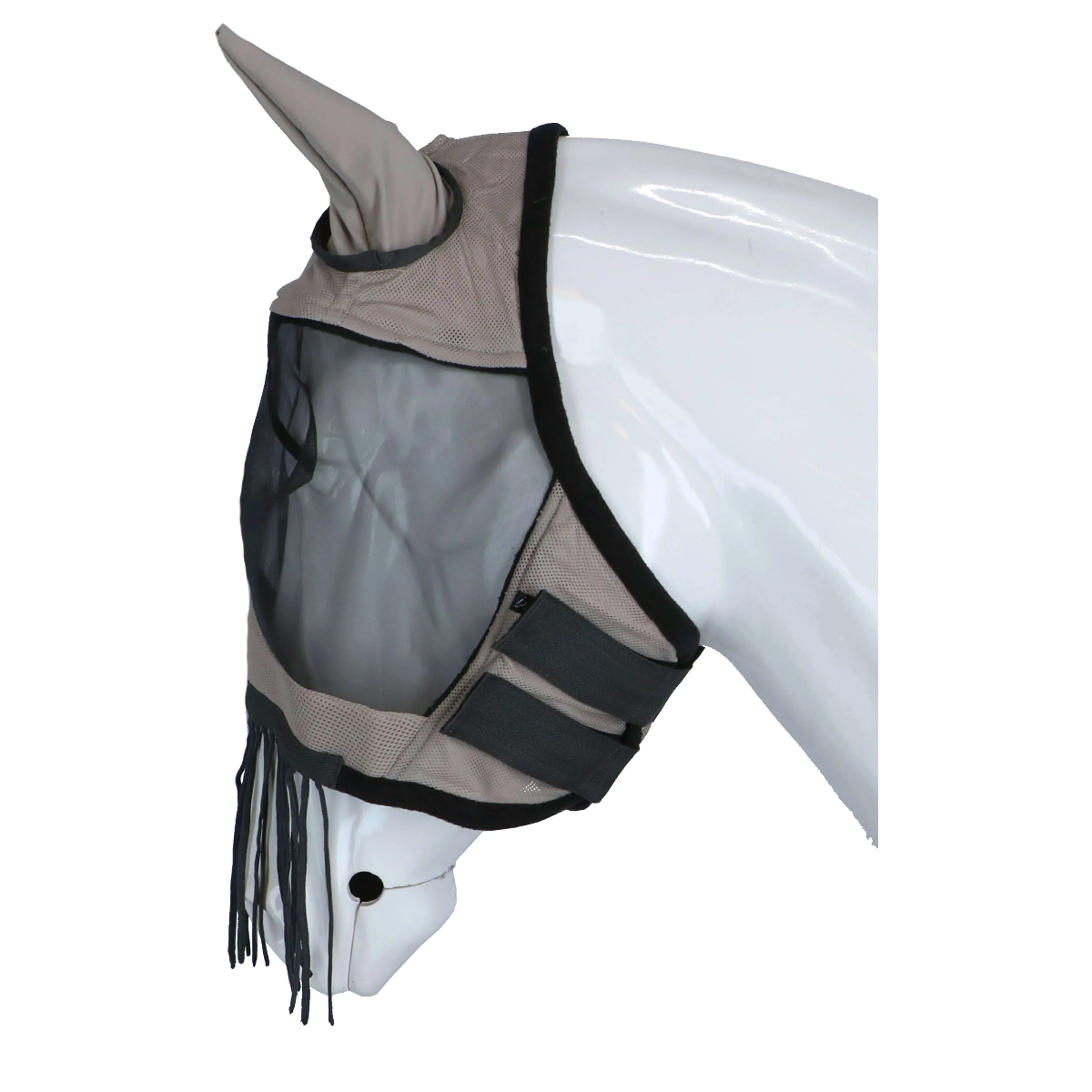 HKM Maschera per Mosche Fringes Argento/Grigio - Image 3