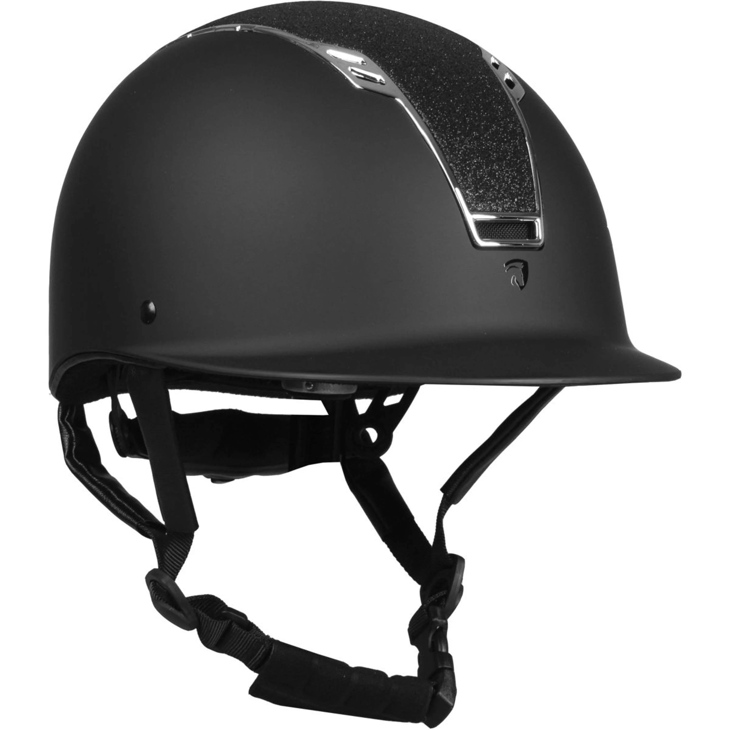 HORKA Casco da equitazione Nero Argento