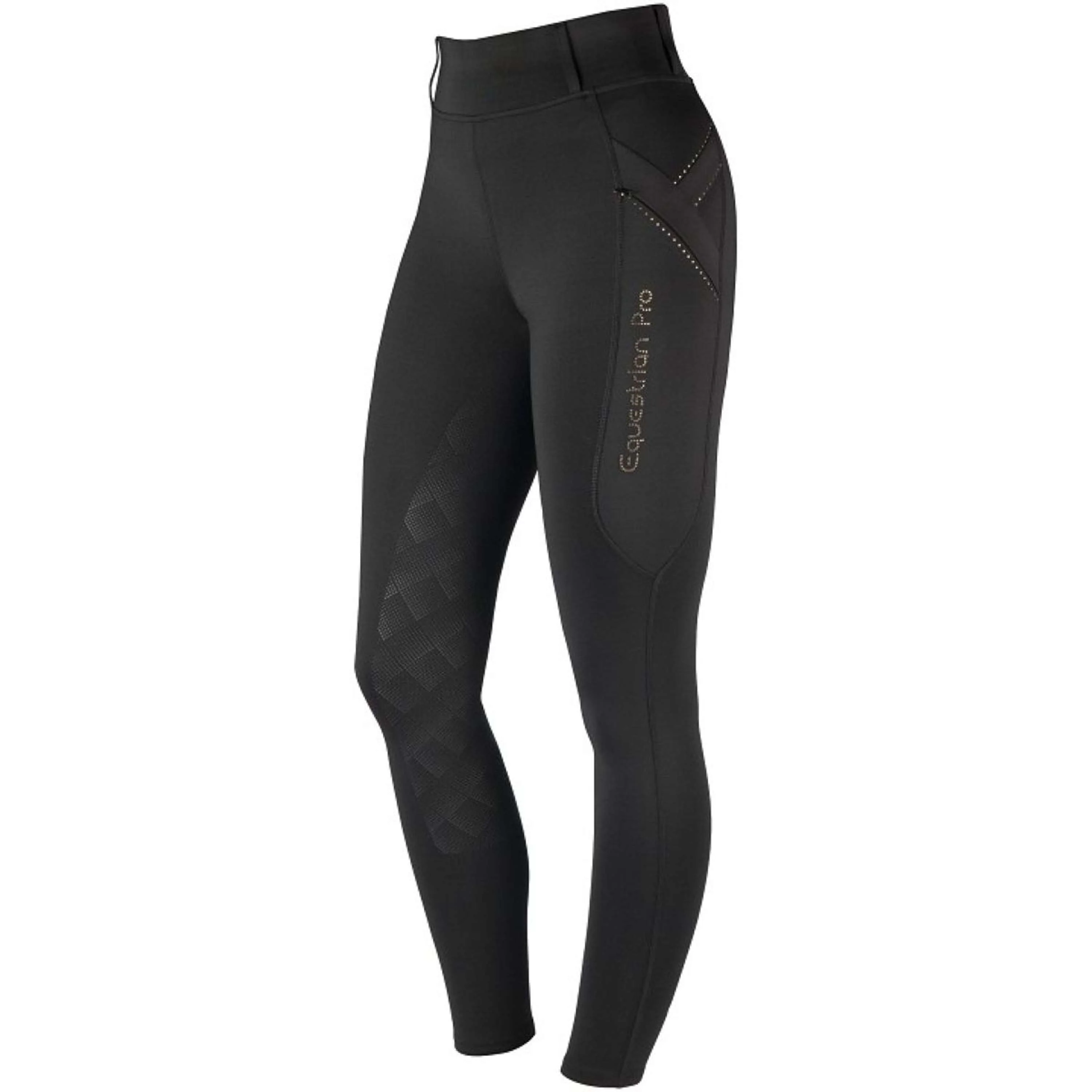 HORKA Leggings da Equitazione Momentum Nero/Oro rosa - Image 5