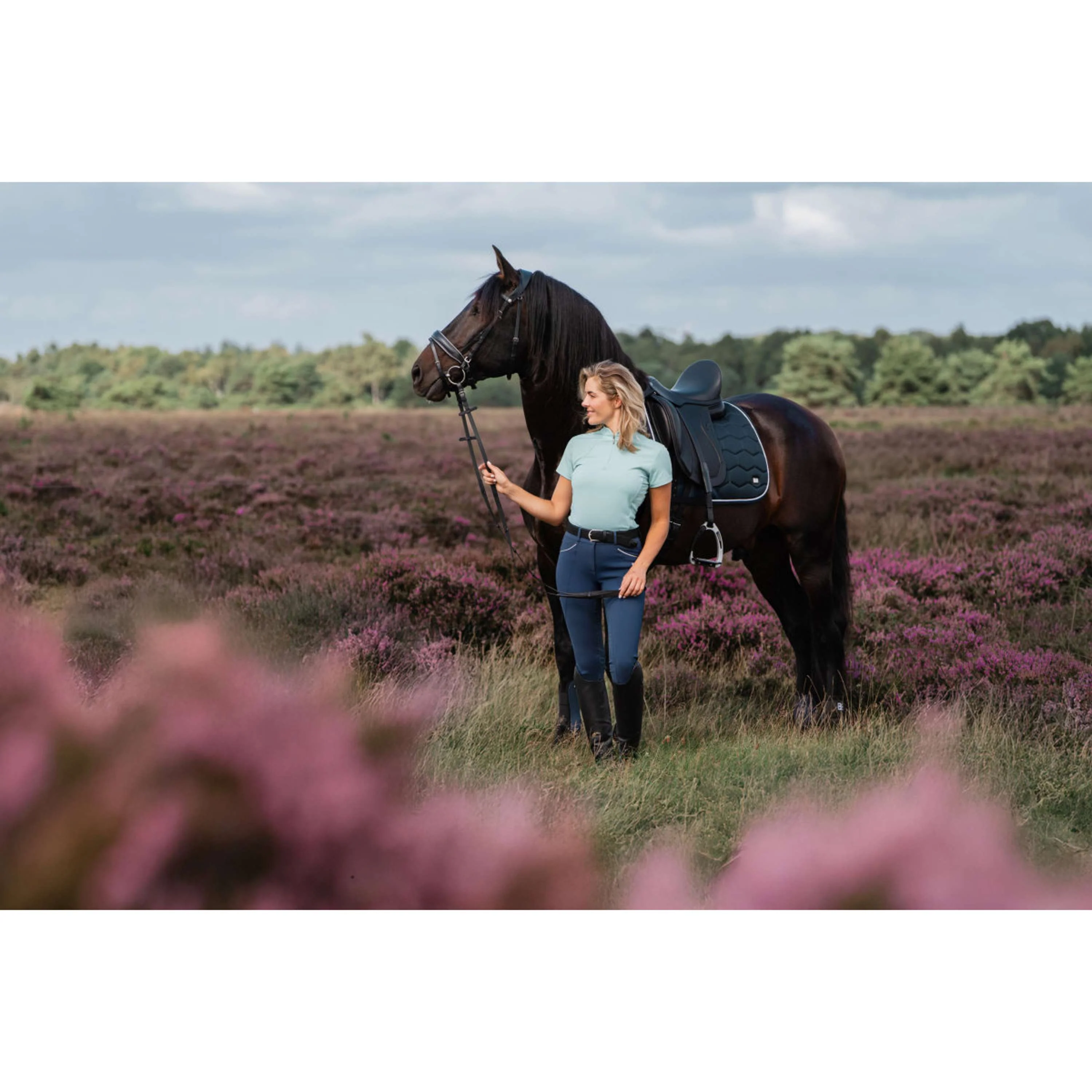 EQPRO Sottosella Precious Dressage Navy Blue - Image 3