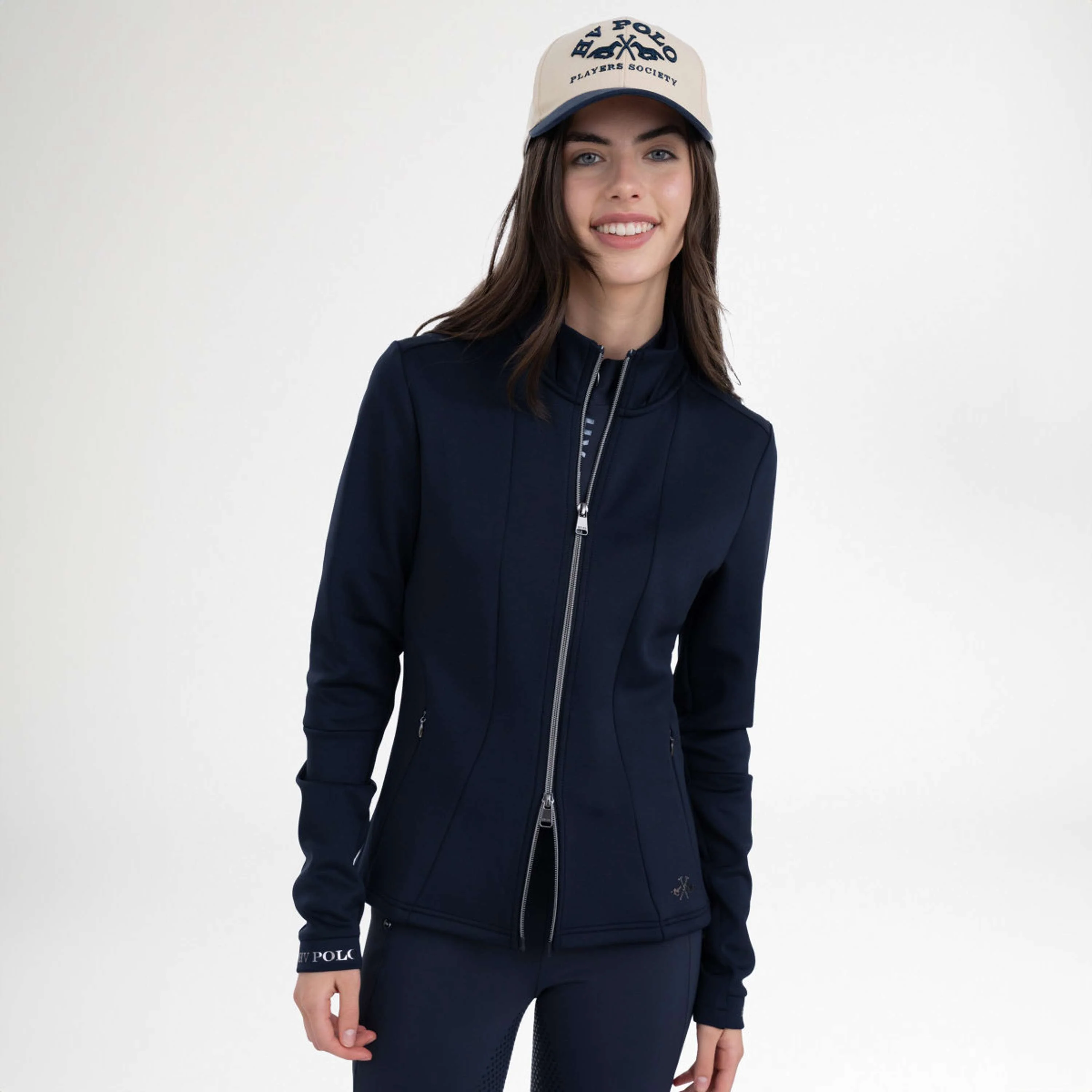 HV Polo Felpa con cappuccio e zip HVPJay Navy - Image 2