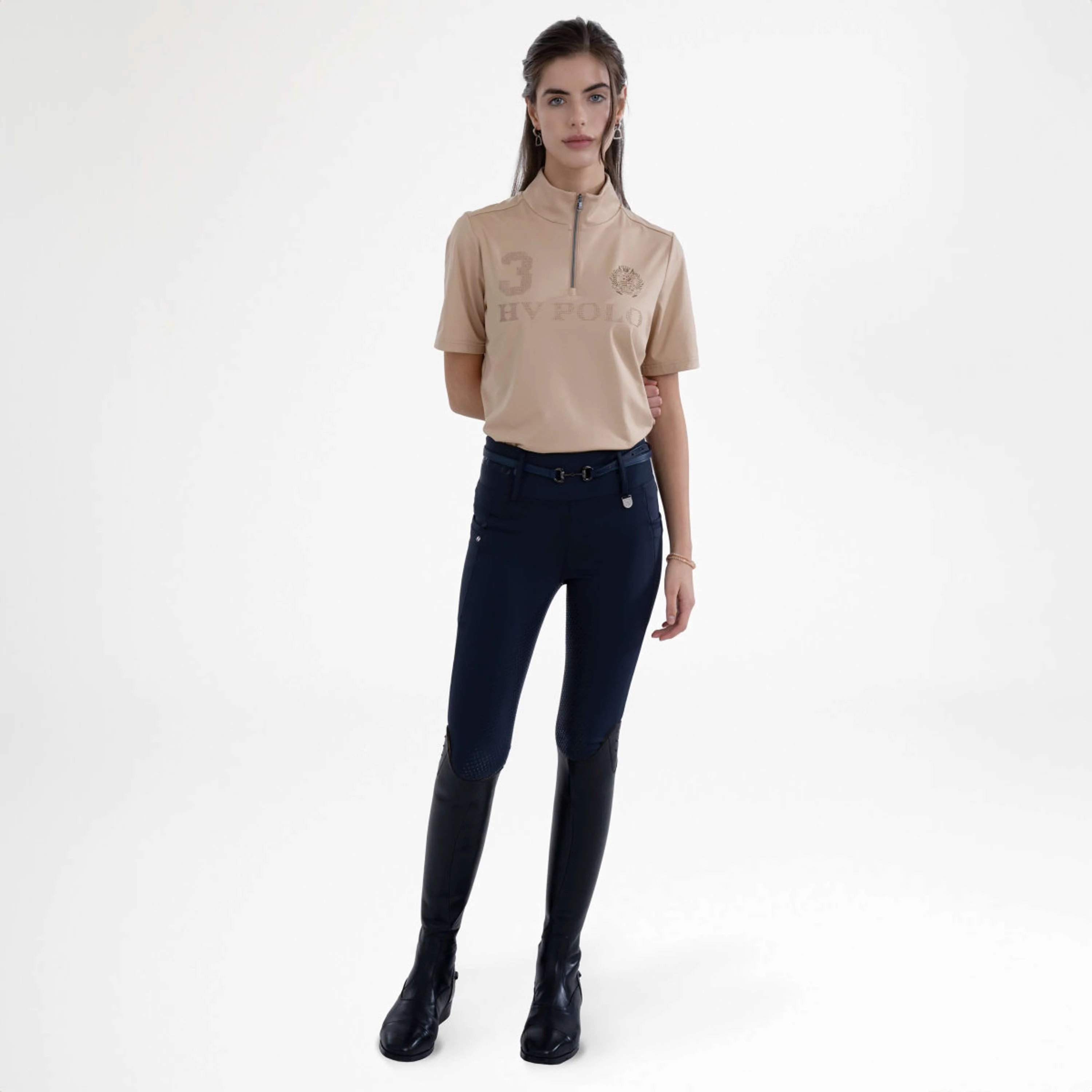 HV Polo Leggings da Equitazione HVPFavourite Full Grip Navy - Image 2