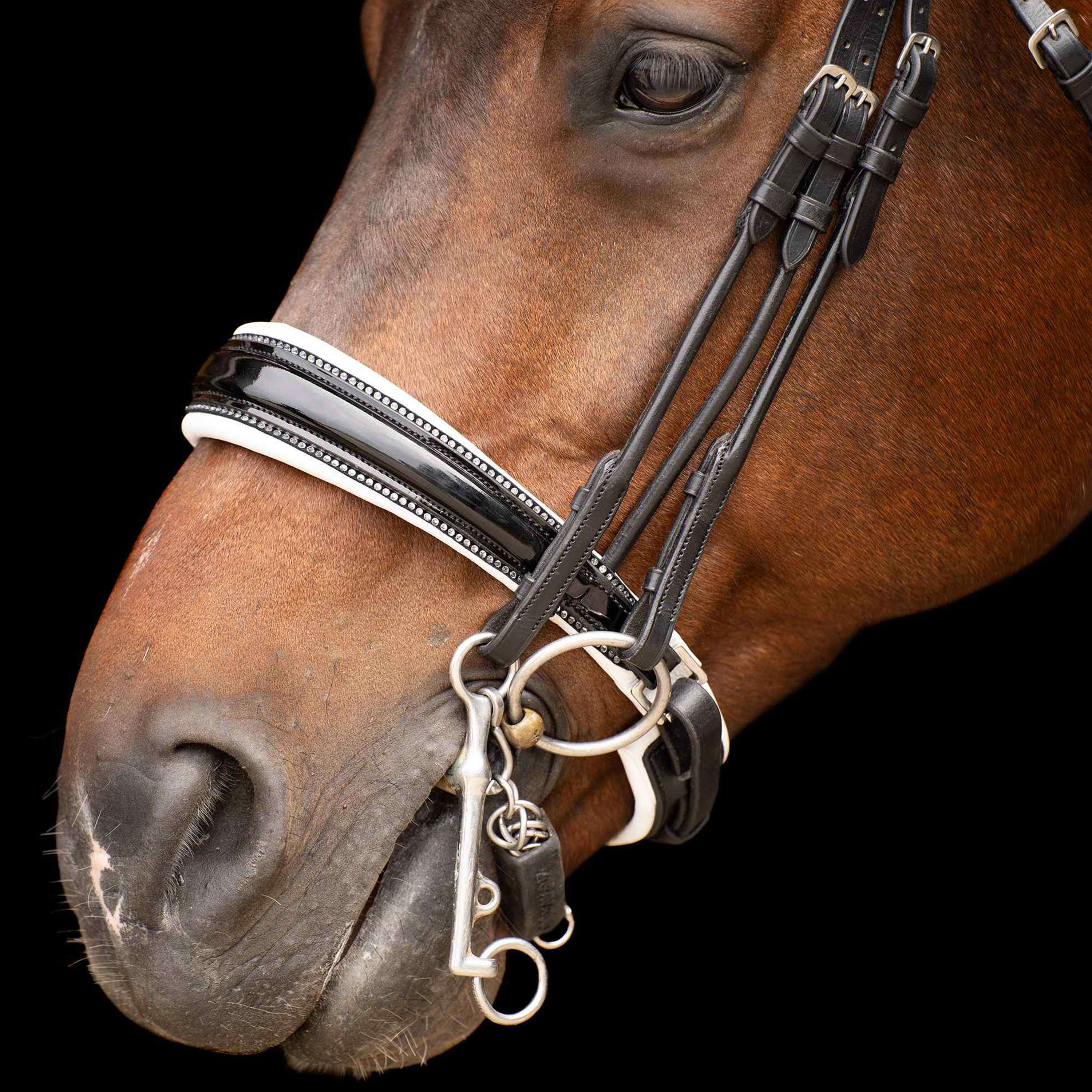Imperial Riding Briglia Doppia IRHOlympia Nero/Bianco - Image 3