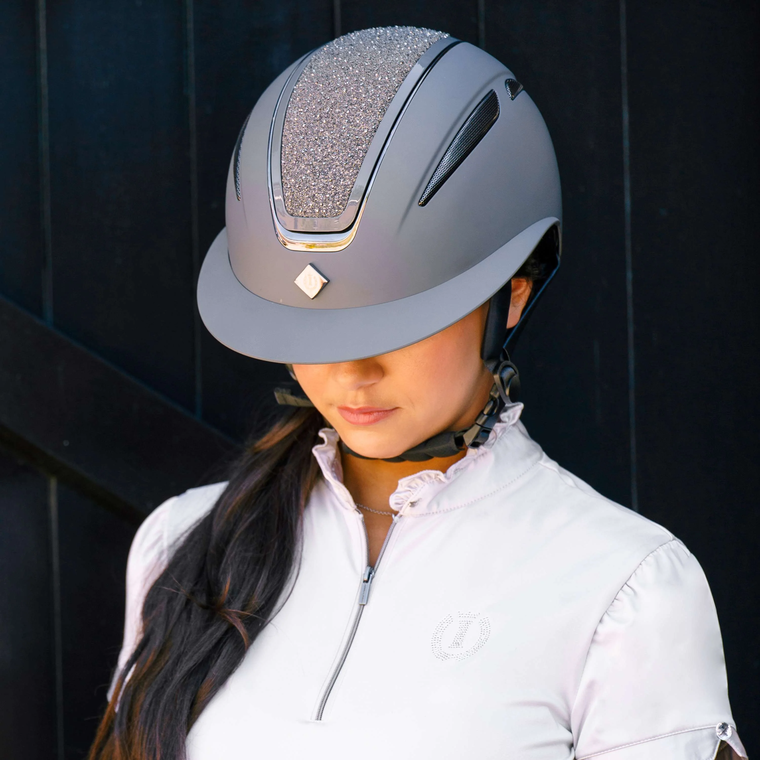 Imperial Riding Casco da equitazione IRHOlania Deluxe Big Visor Grigio - Image 3