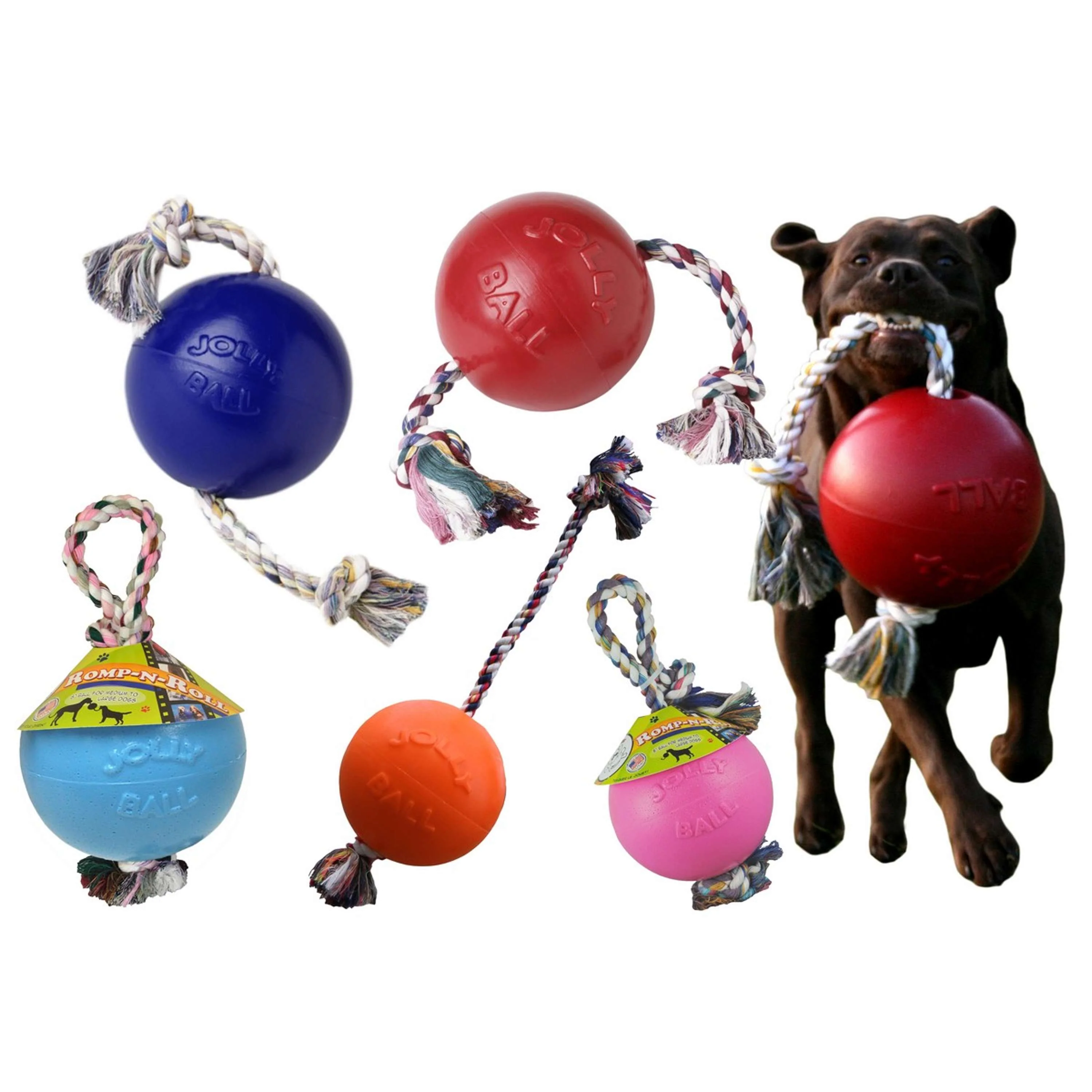 Jolly Ball Giocattolo per Cani Romp-n-Roll Rosso - Image 2