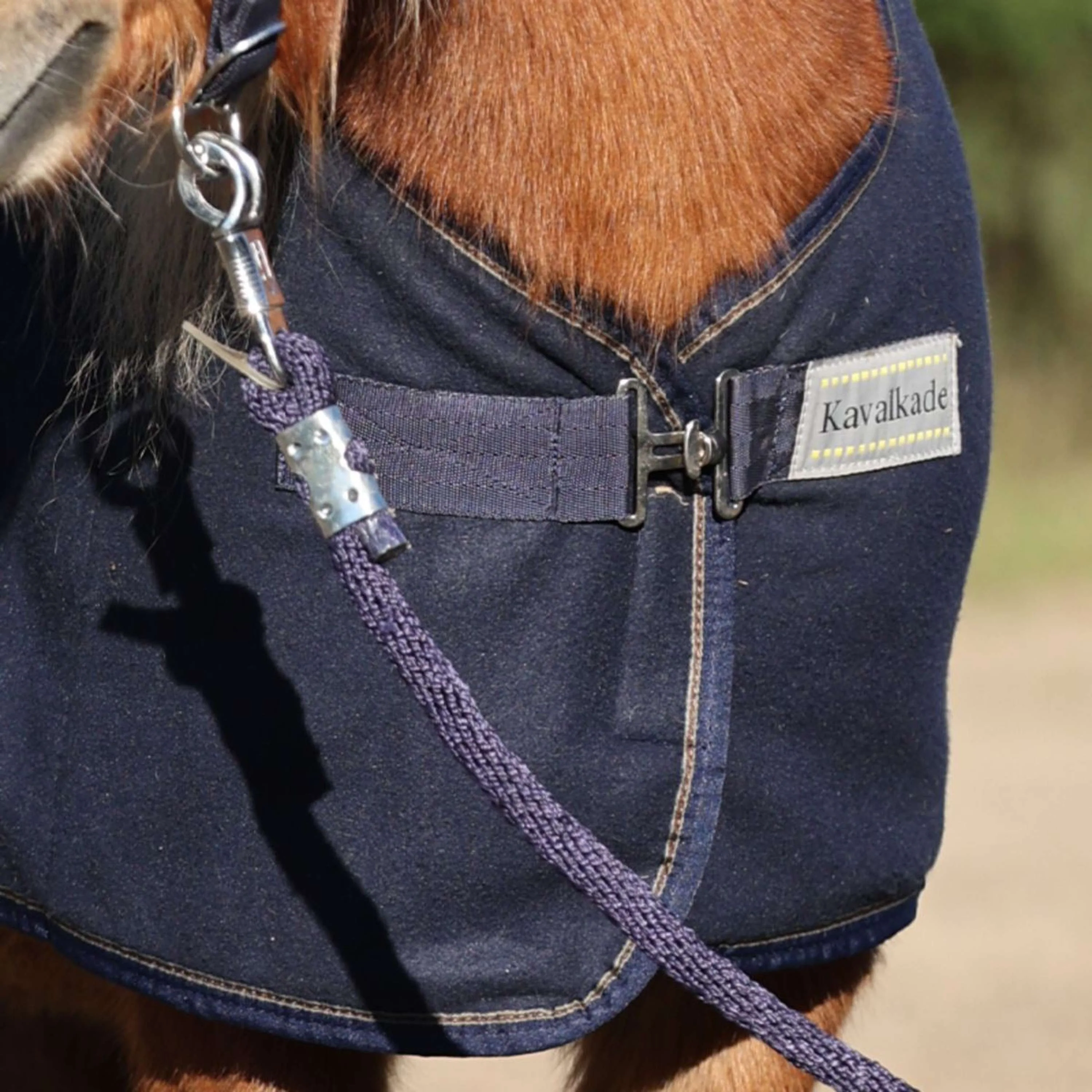 Kavalkade Coperta in Pile Shetty-Ecoline Navy - Image 2