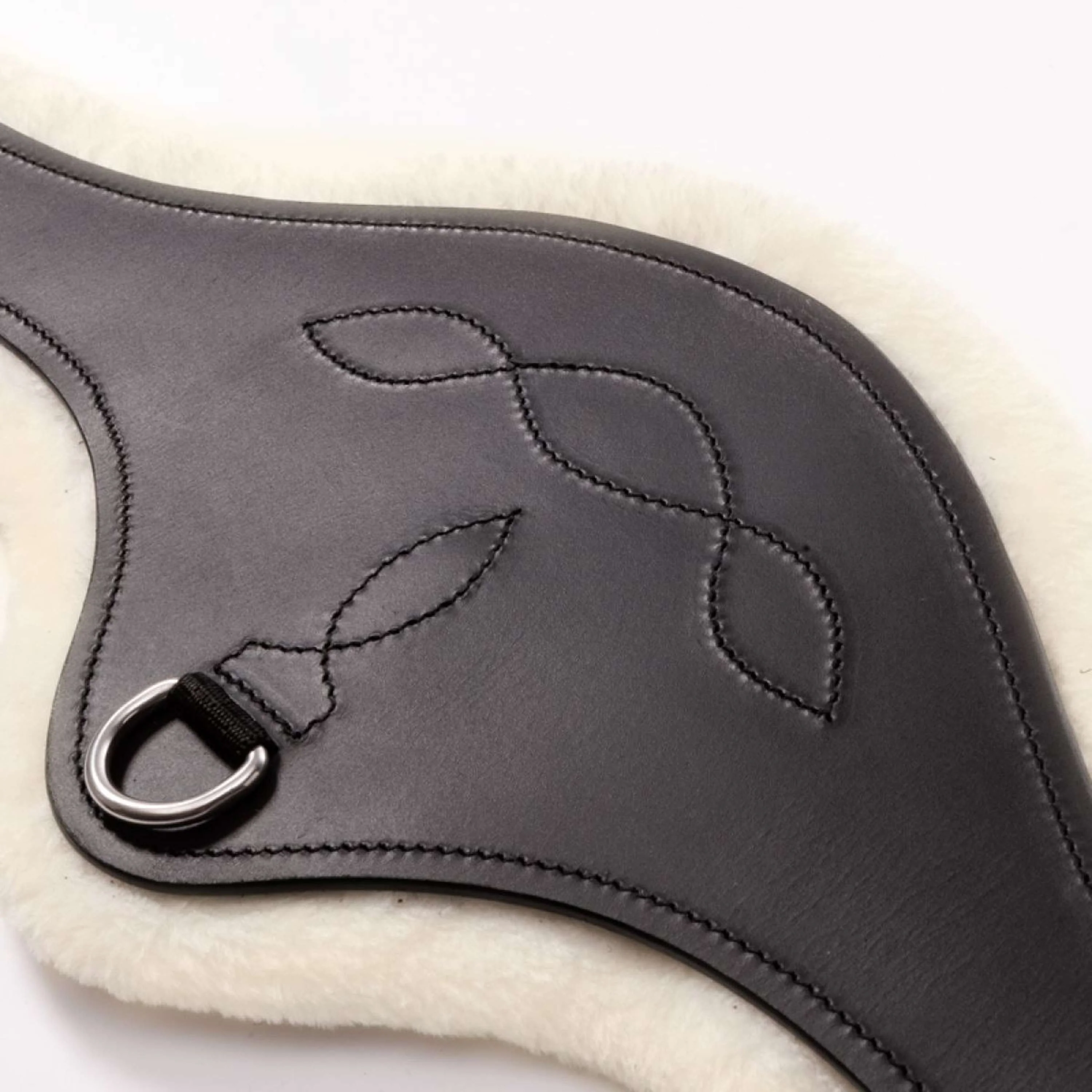 Kavalkade Sottopancia Polivalente Casper Oiled Leather Pelliccia sintetica con elastico Nero/Naturale - Image 2
