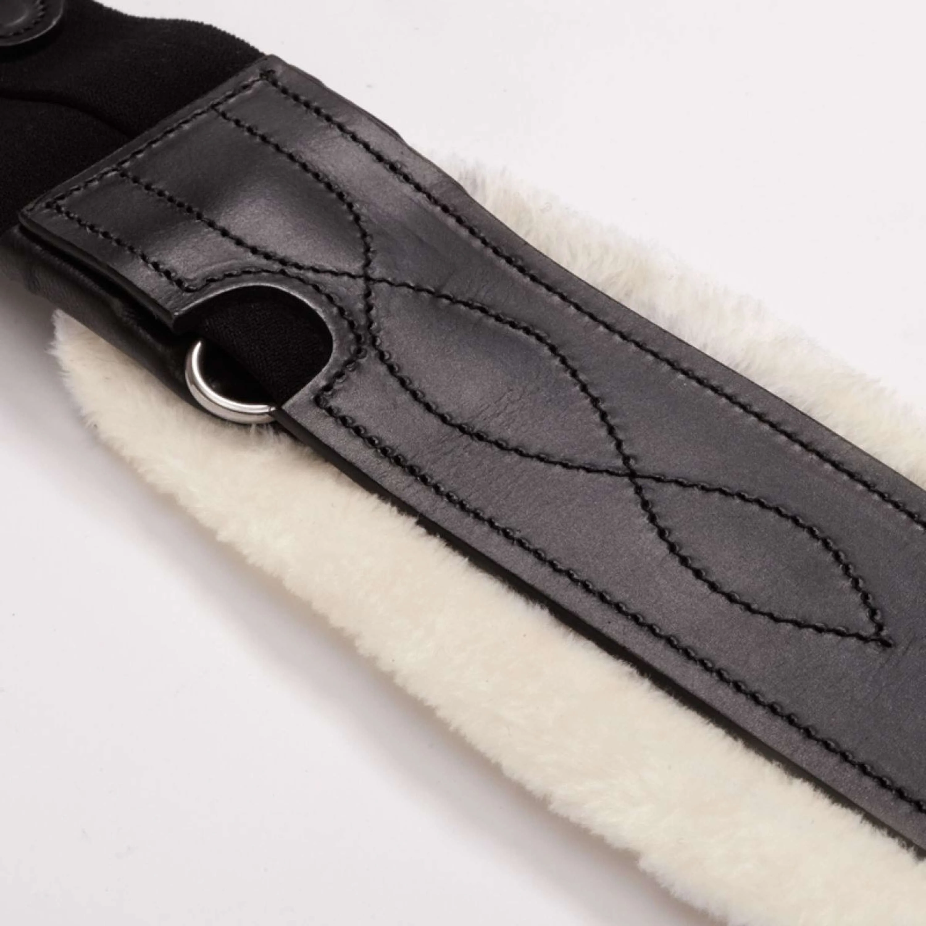 Kavalkade Sottopancia Polivalente Casper Oiled Leather Pelliccia sintetica con elastico Nero/Naturale - Image 3