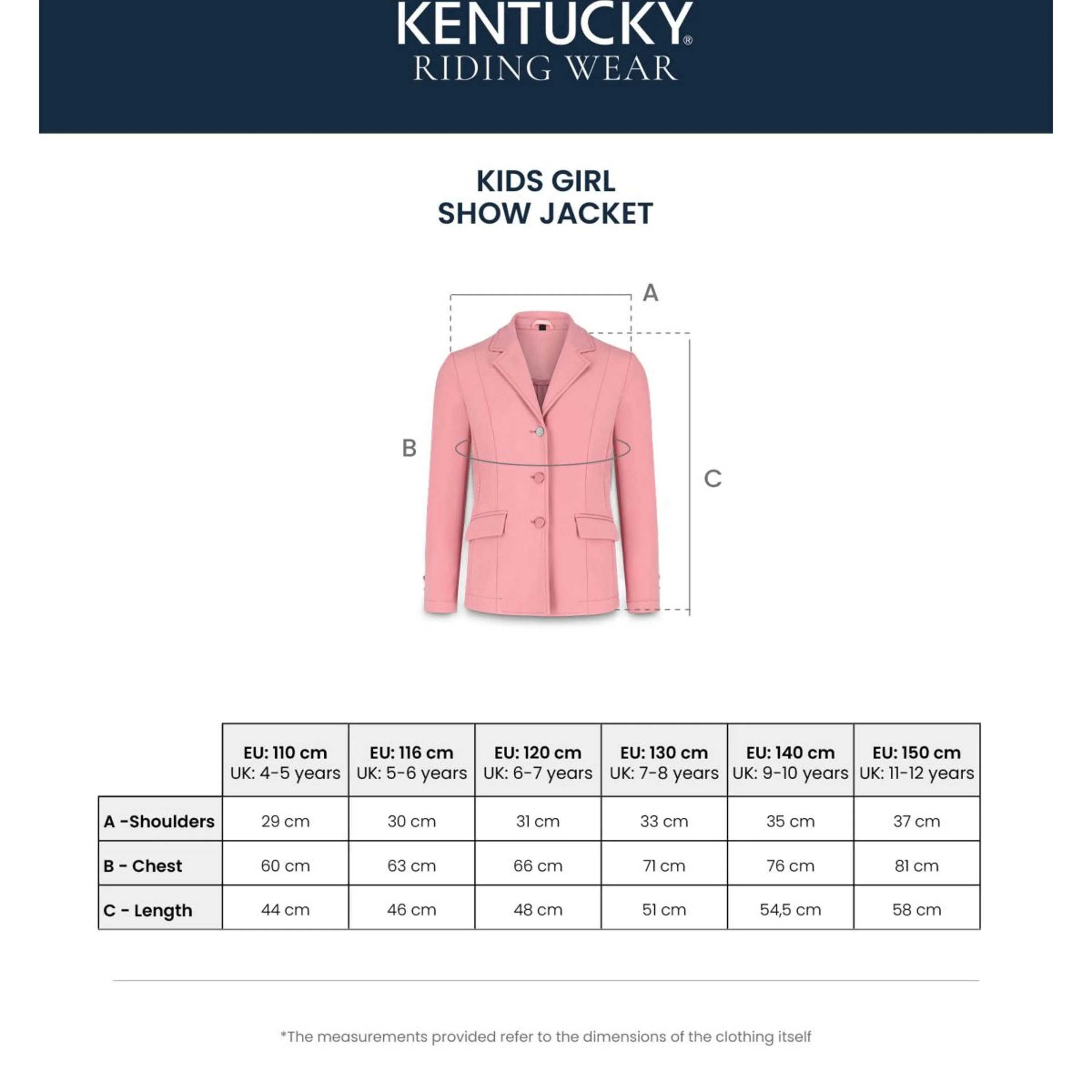 Kentucky Giacca da Competizione Sammy Girls Old Rose - Image 11