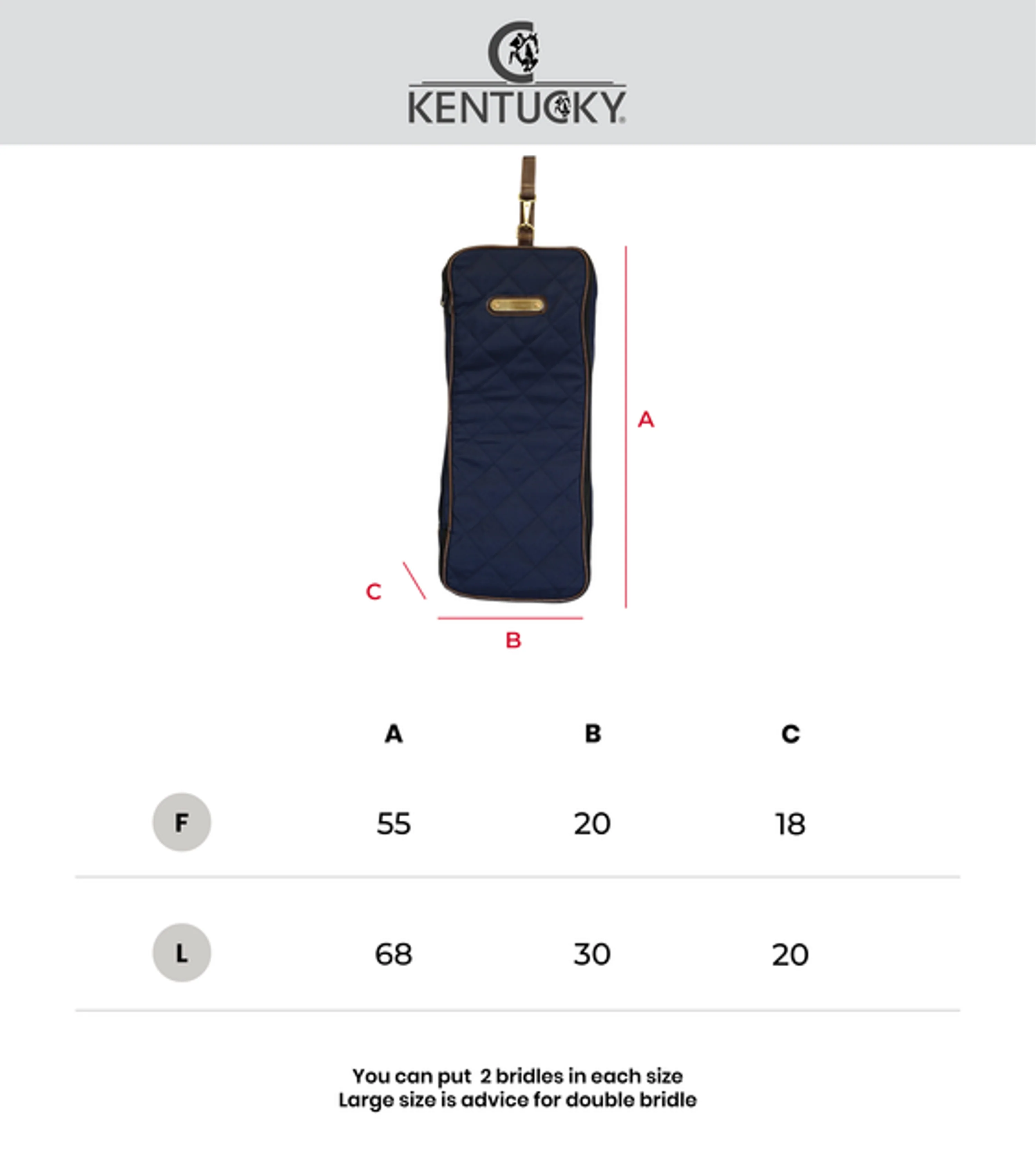 Kentucky Horsewear Borsa per testiera Grigio - Image 3