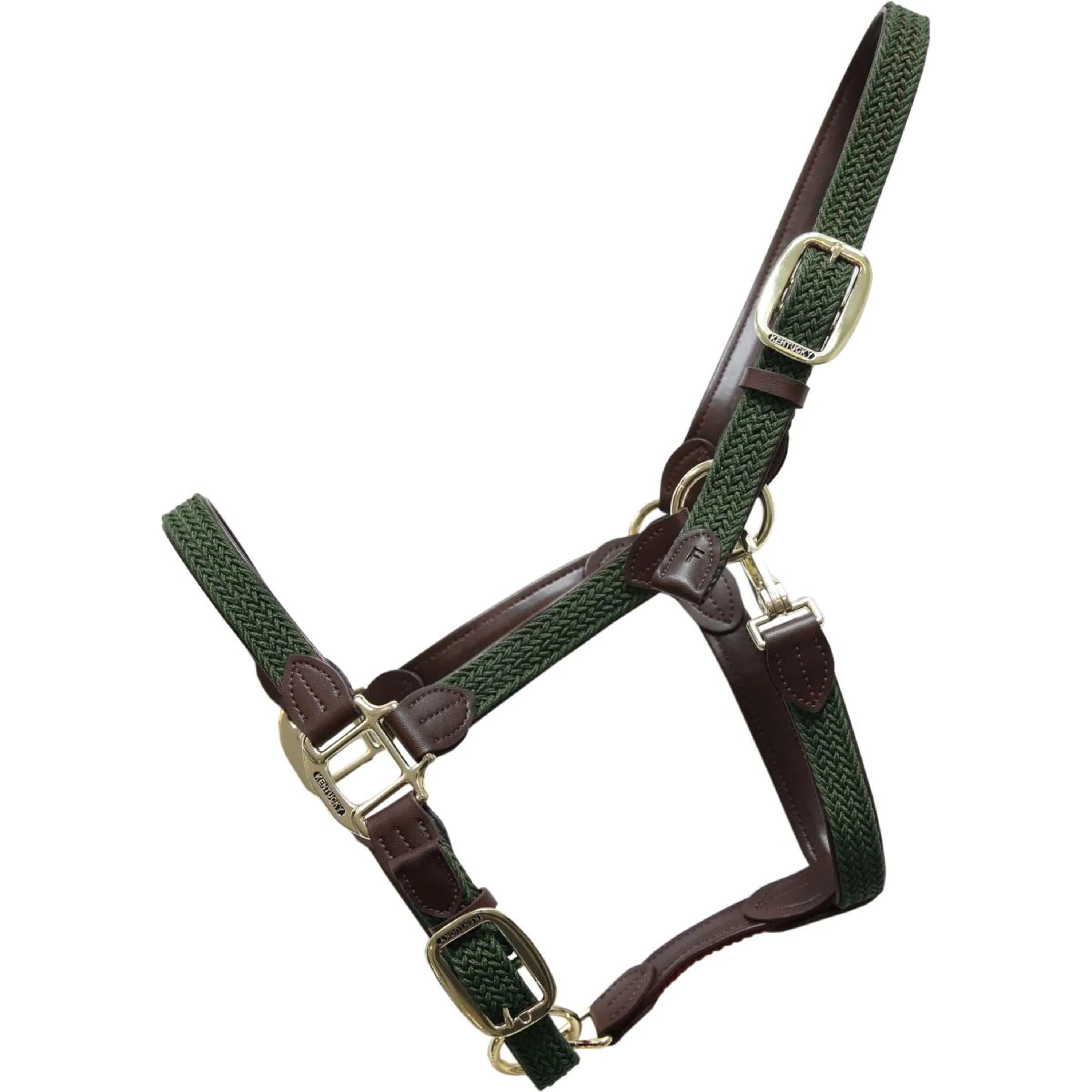 Kentucky Horsewear Cavezza Nylon intrecciato Verde Oliva