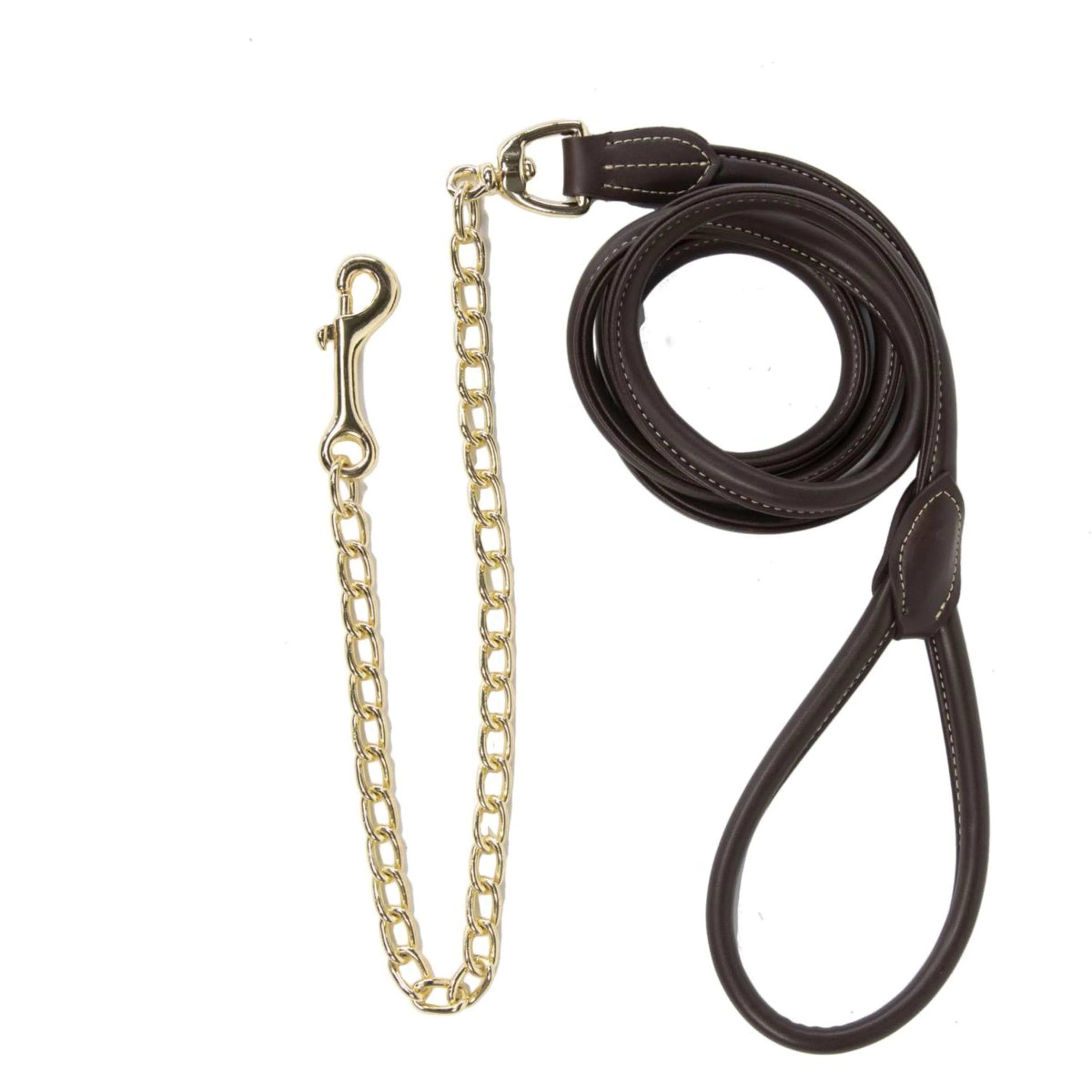 Kentucky Horsewear Corda di Presentazione Leather Chain Marrone - Image 4