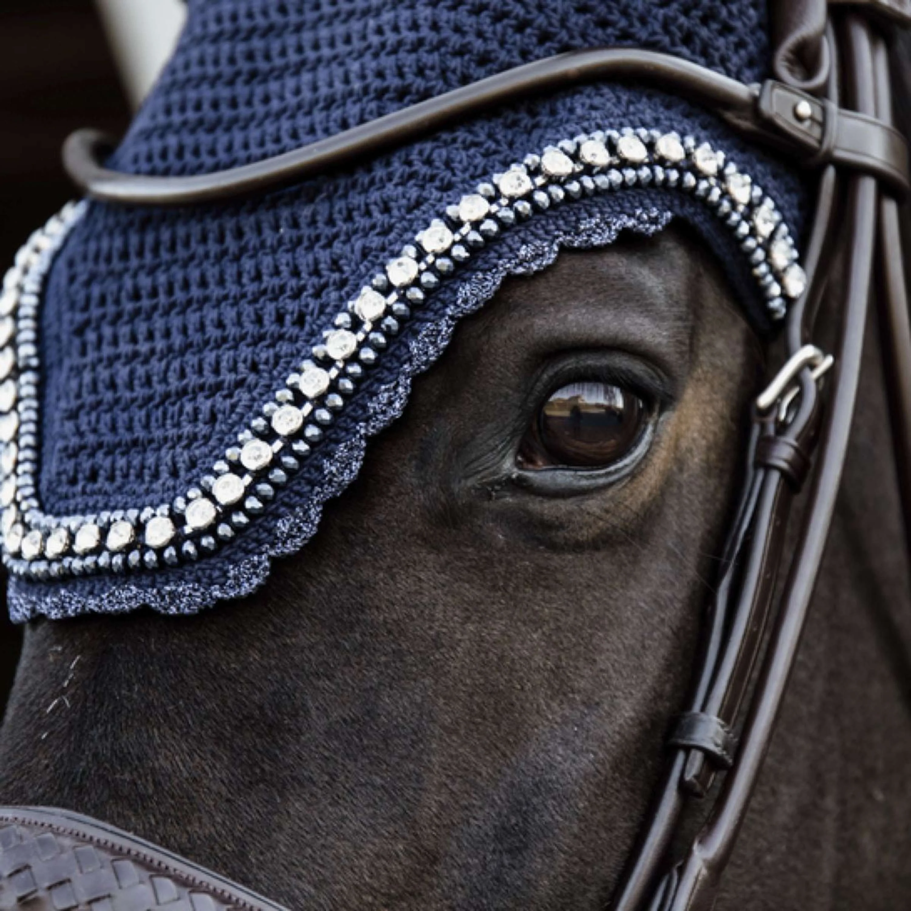 Kentucky Horsewear Cuffietta Wellington Big Stone & Pearl Soundless Dark Navy - Image 2