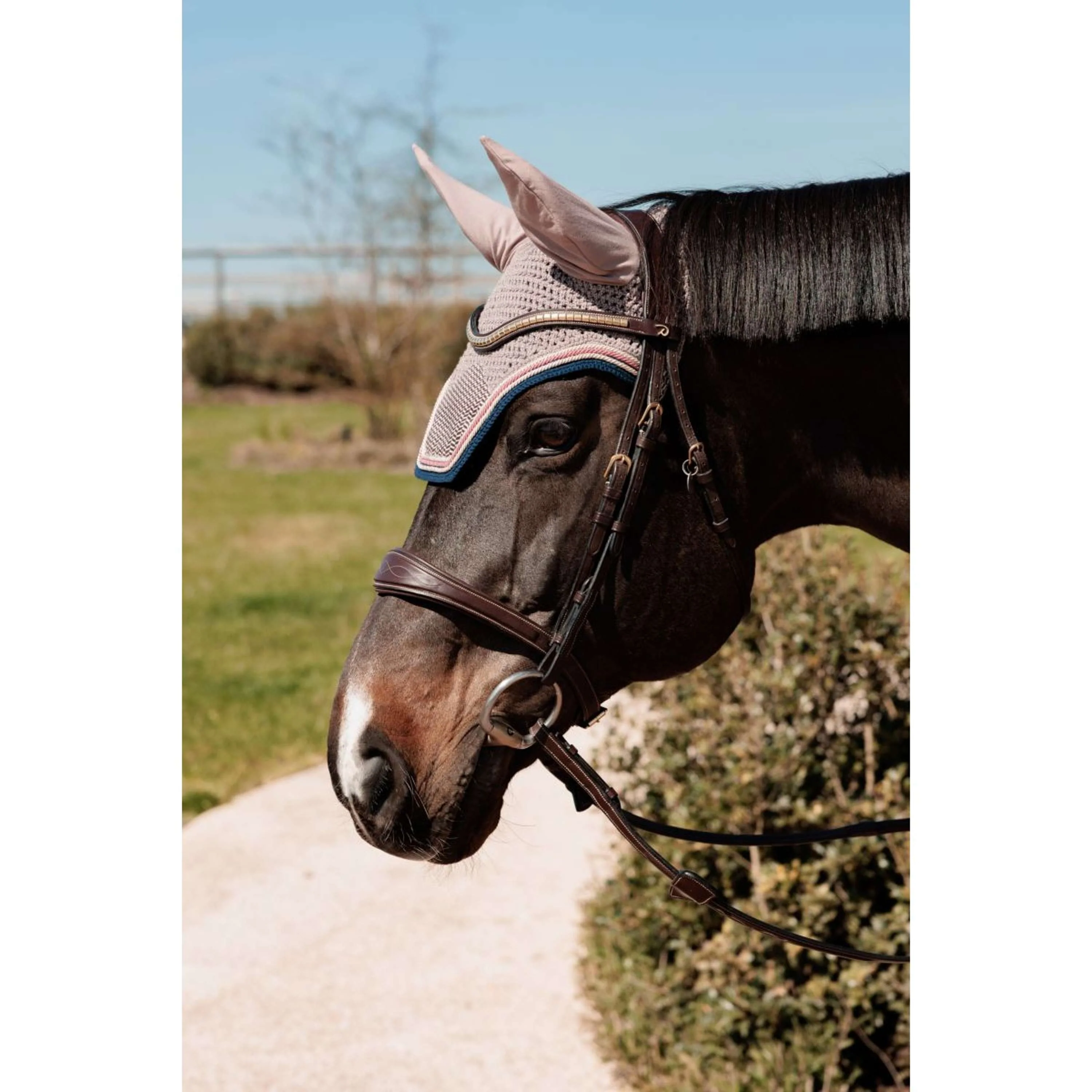 Kentucky Horsewear Cuffietta Wellington Pied-de-Poule Bordeaux/Navy - Image 5