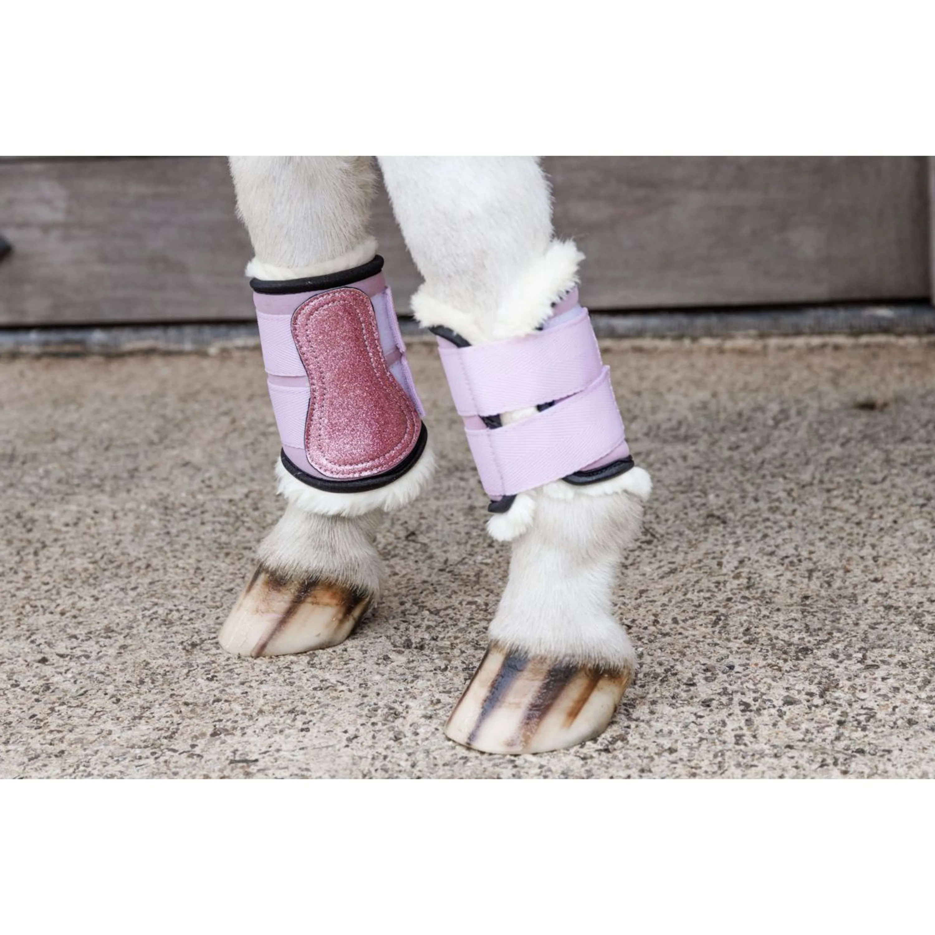 Kentucky Horsewear Parastinchi Sheepskin Glitter Unicorn Rosa antico - Image 2