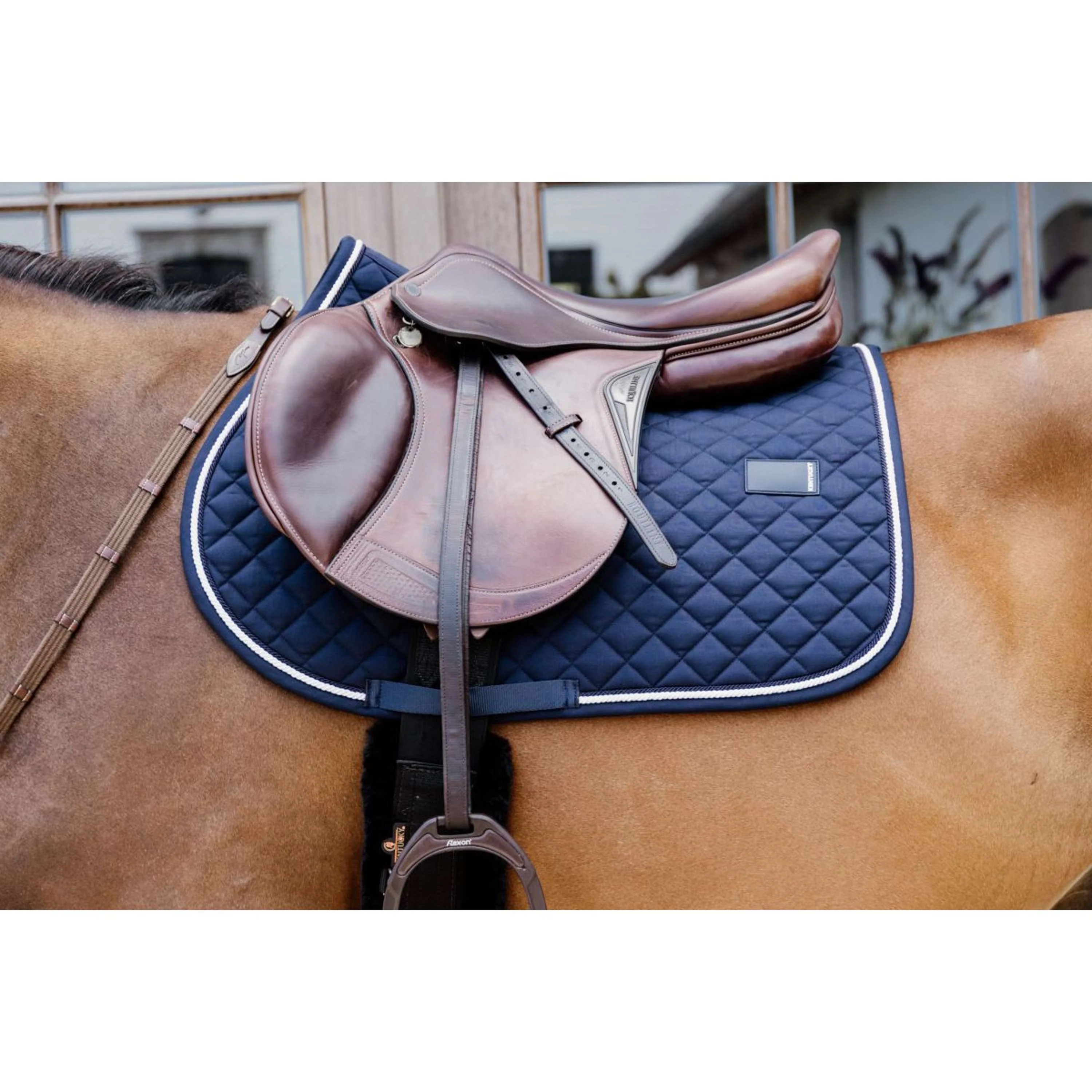 Kentucky Horsewear Sottosella Diamond Rope Saltando Navy - Image 2