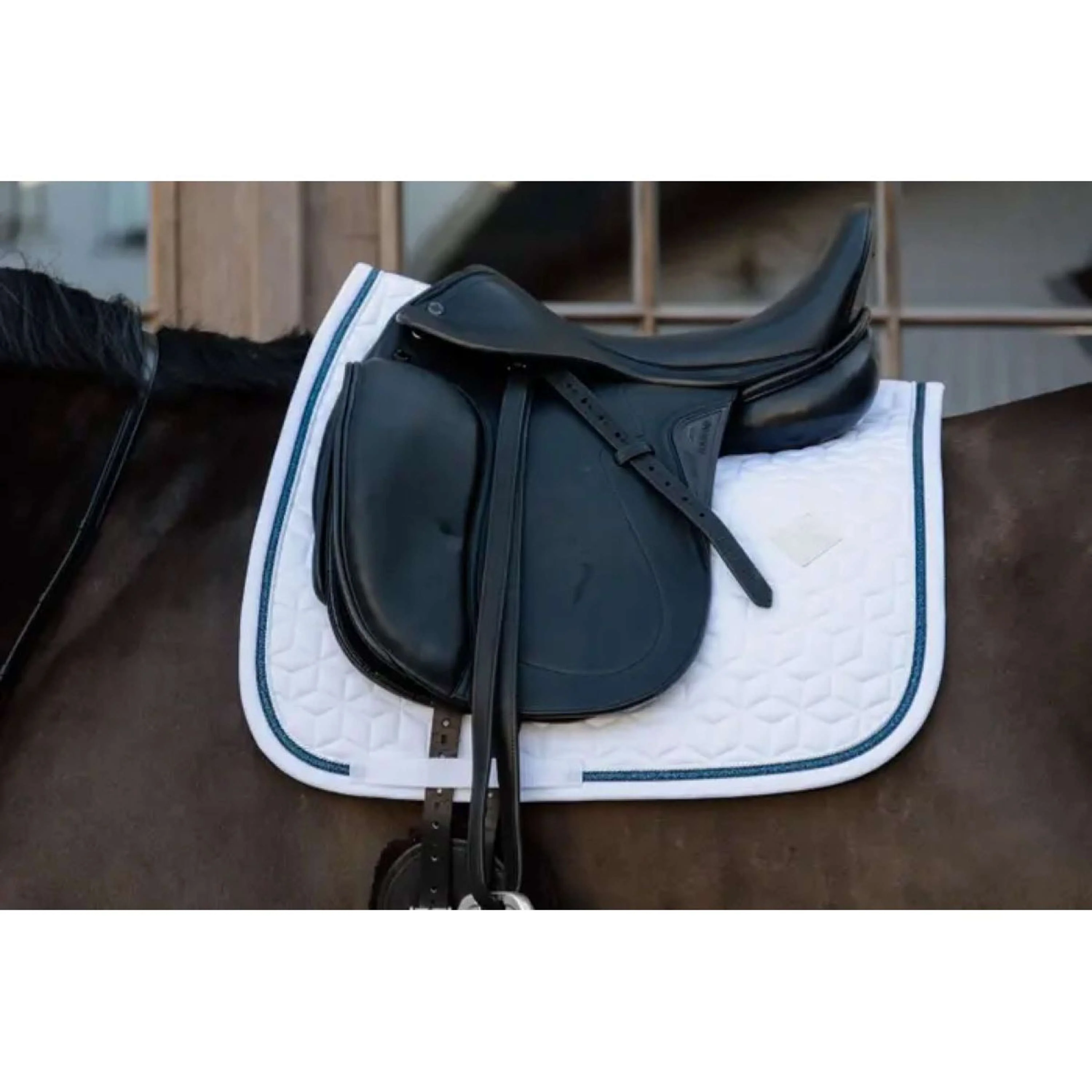 Kentucky Horsewear Sottosella Glitter Rope Bianco/blu scuro