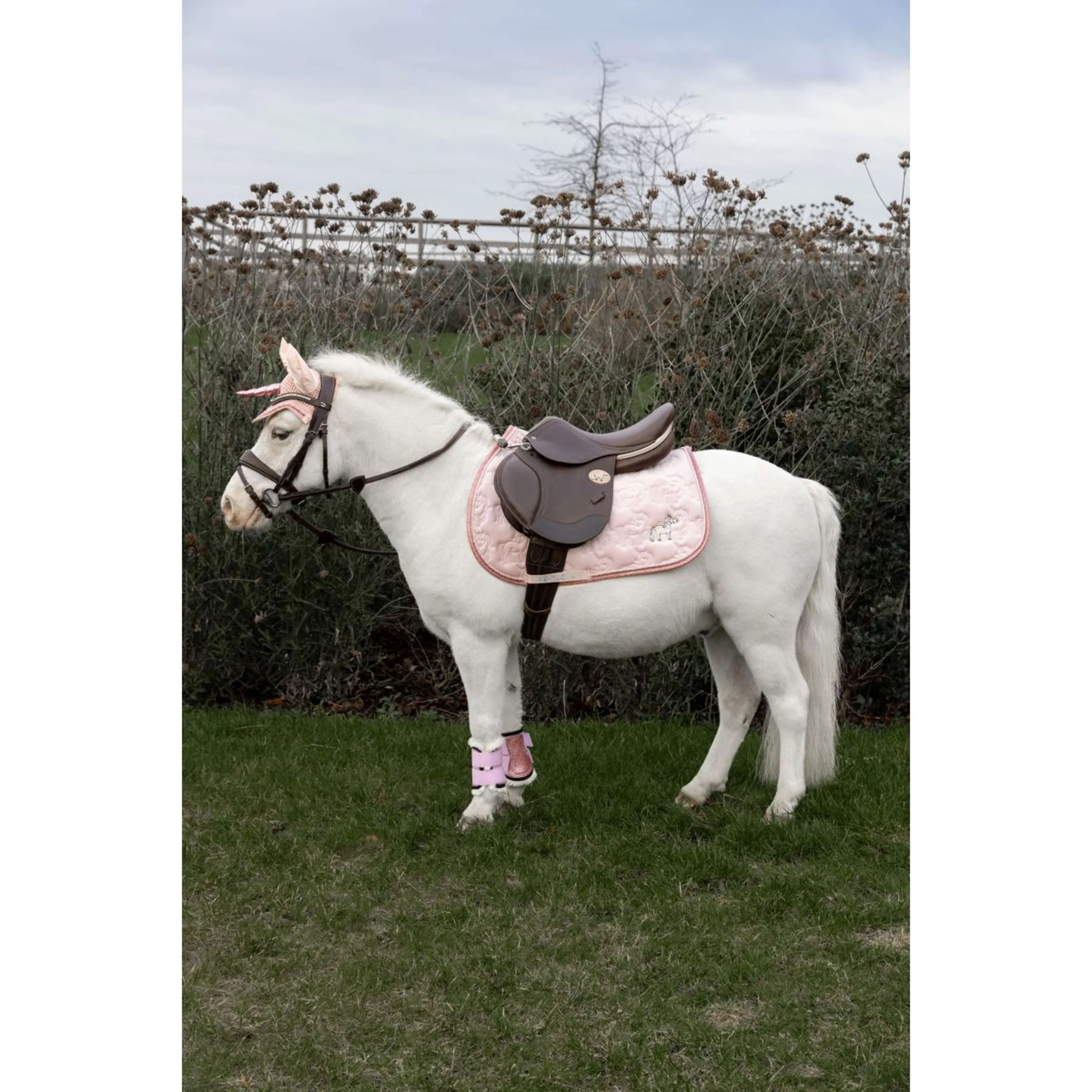 Kentucky Horsewear Sottosella Glitter Unicorn saltando Soft Rose - Image 2