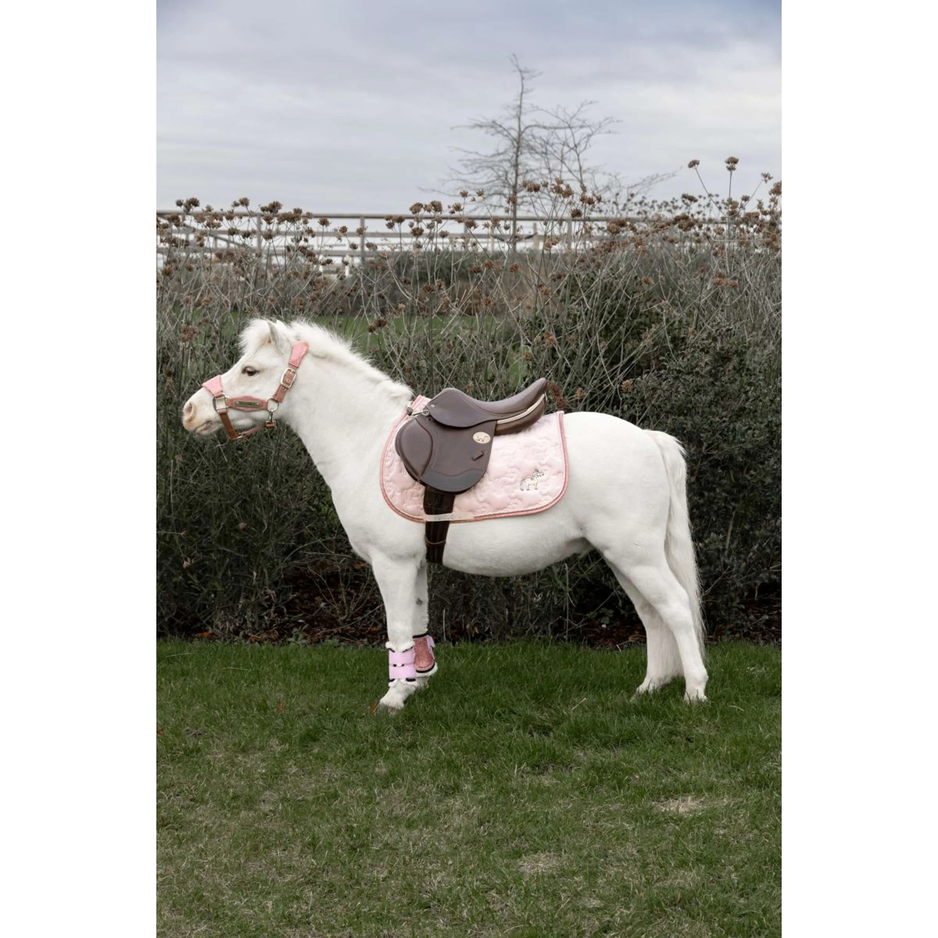 Kentucky Horsewear Sottosella Glitter Unicorn saltando Soft Rose - Image 3