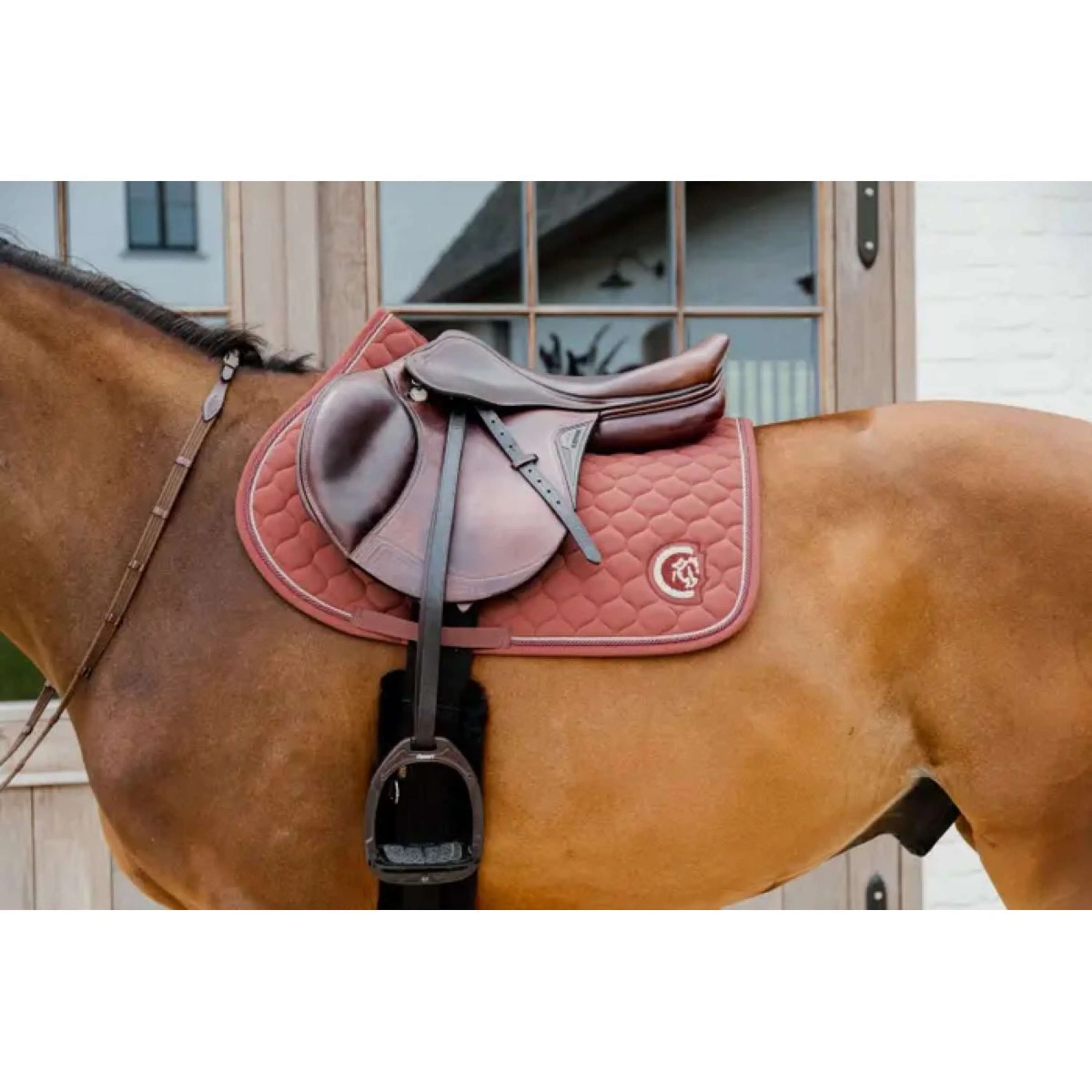Kentucky Horsewear Sottosella Onion Quilt 3D Logo Saltando Fucsia - Image 2