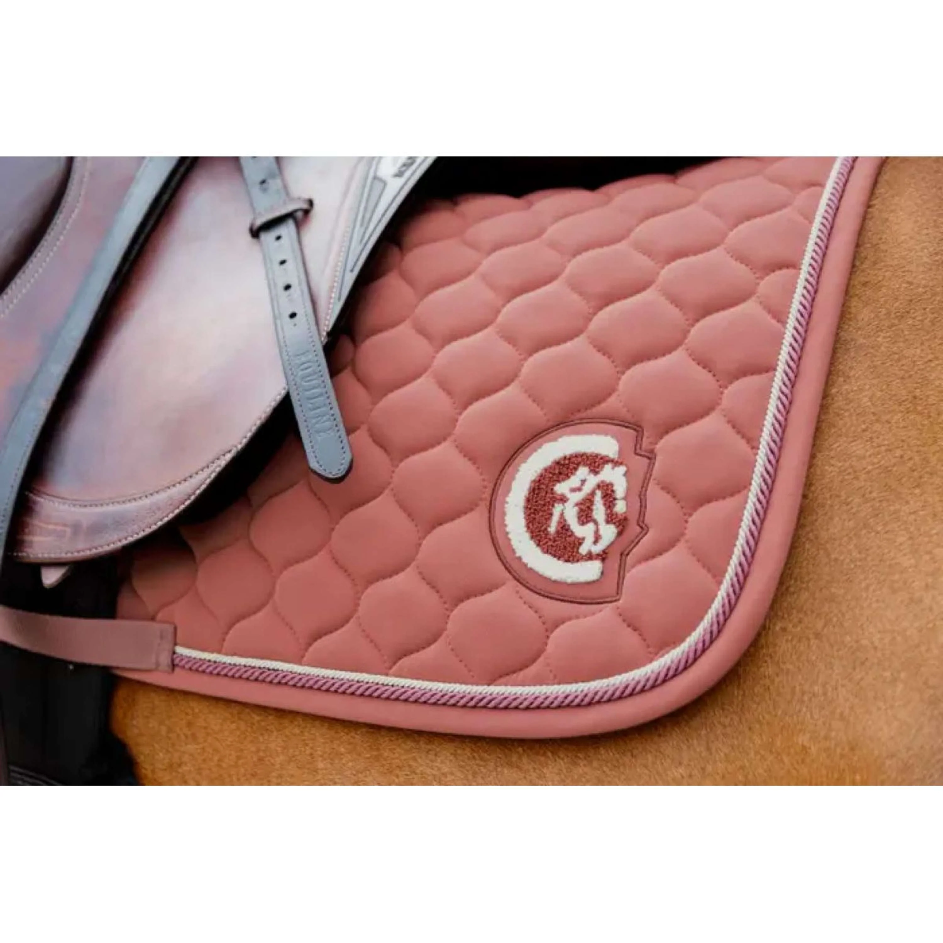 Kentucky Horsewear Sottosella Onion Quilt 3D Logo Saltando Fucsia - Image 3