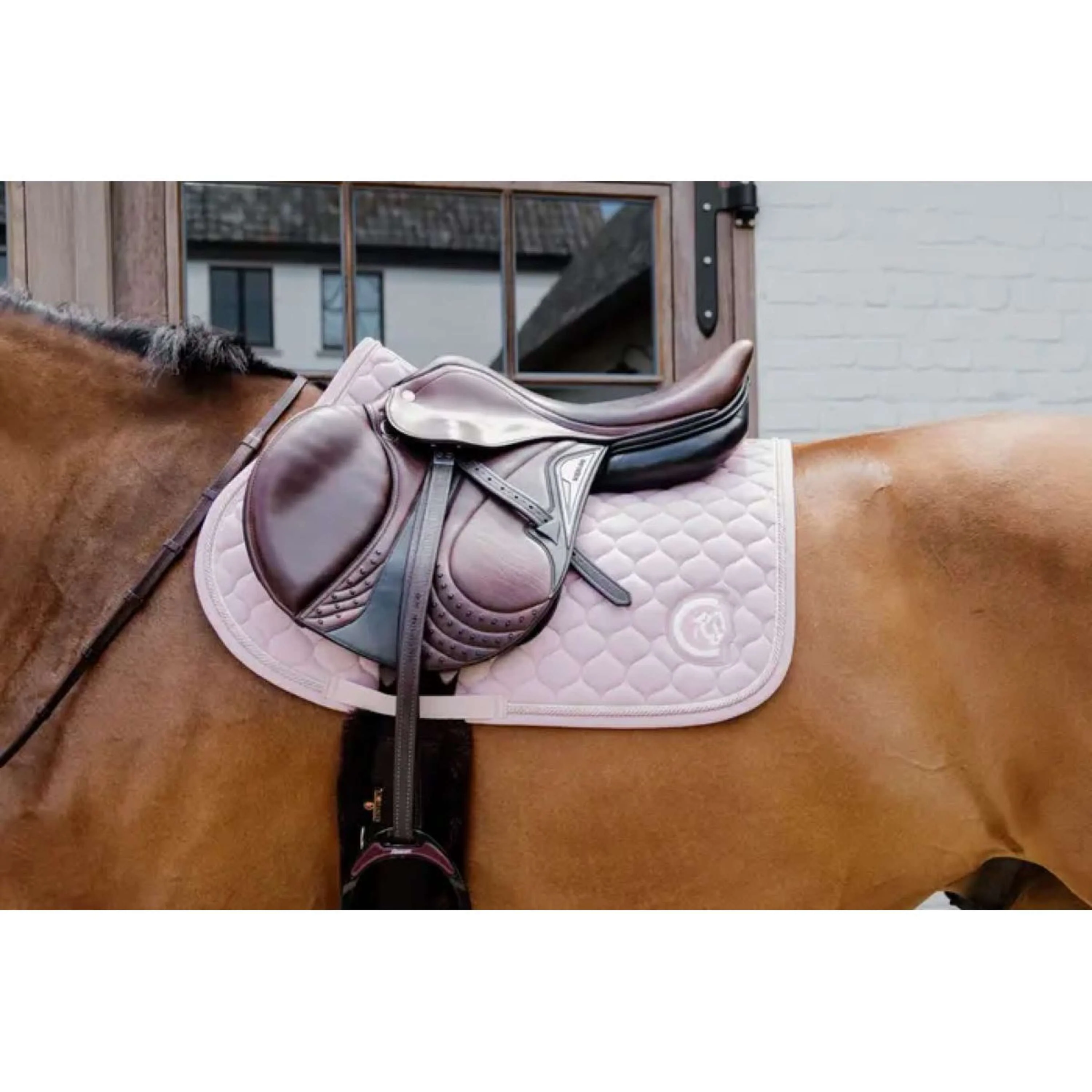 Kentucky Horsewear Sottosella Onion Quilt 3D Logo Saltando Rosa chiaro - Image 2