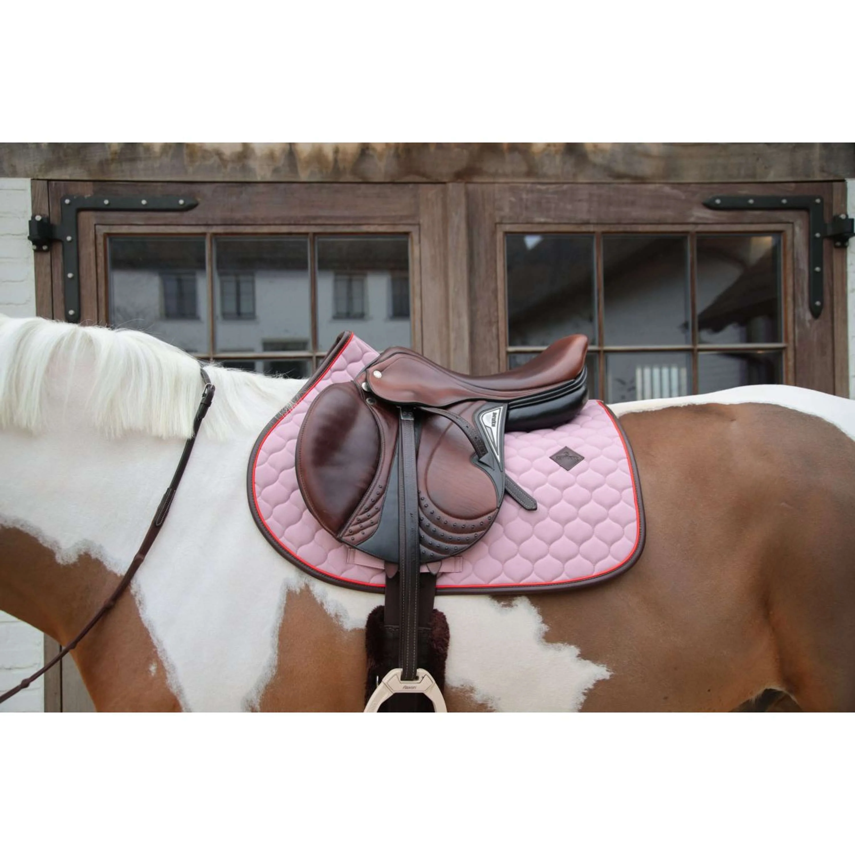 Kentucky Horsewear Sottosella Onion Quilt Leather Neon saltando Lavanda - Image 3