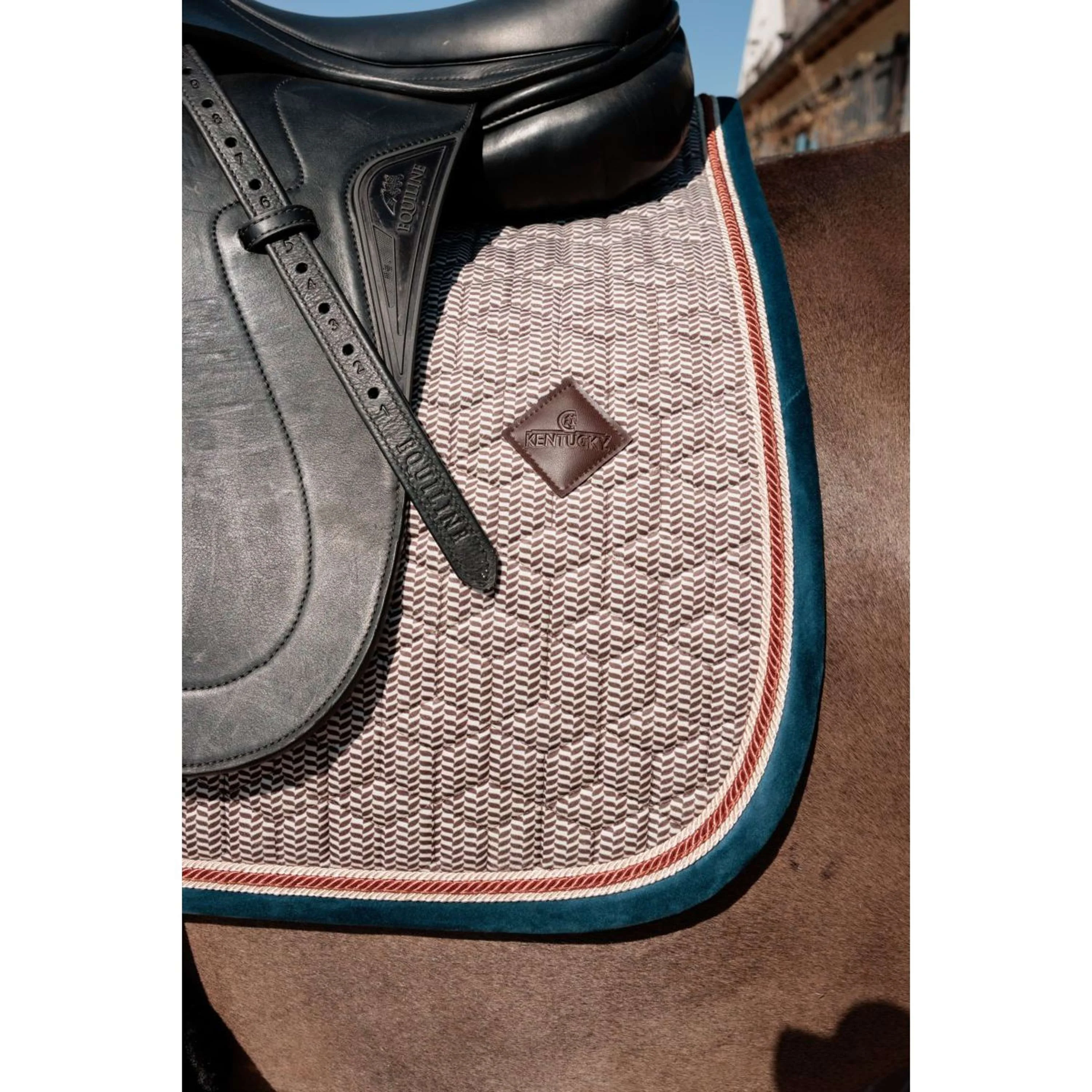 Kentucky Horsewear Sottosella Pied-de-Poule Dressage Bordeaux/Navy - Image 3