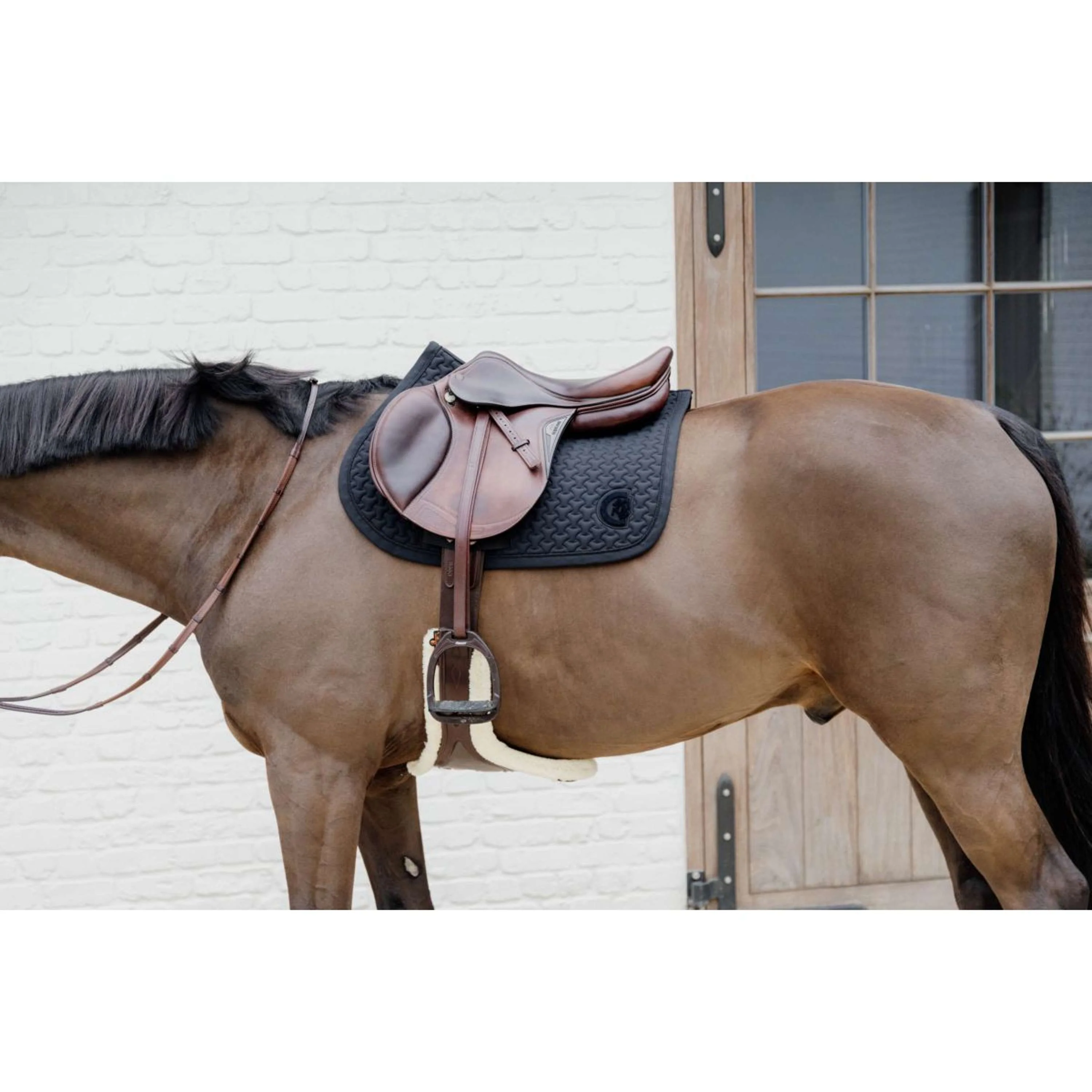 Kentucky Horsewear Sottosella Plaited Logo Saltando Nero - Image 5