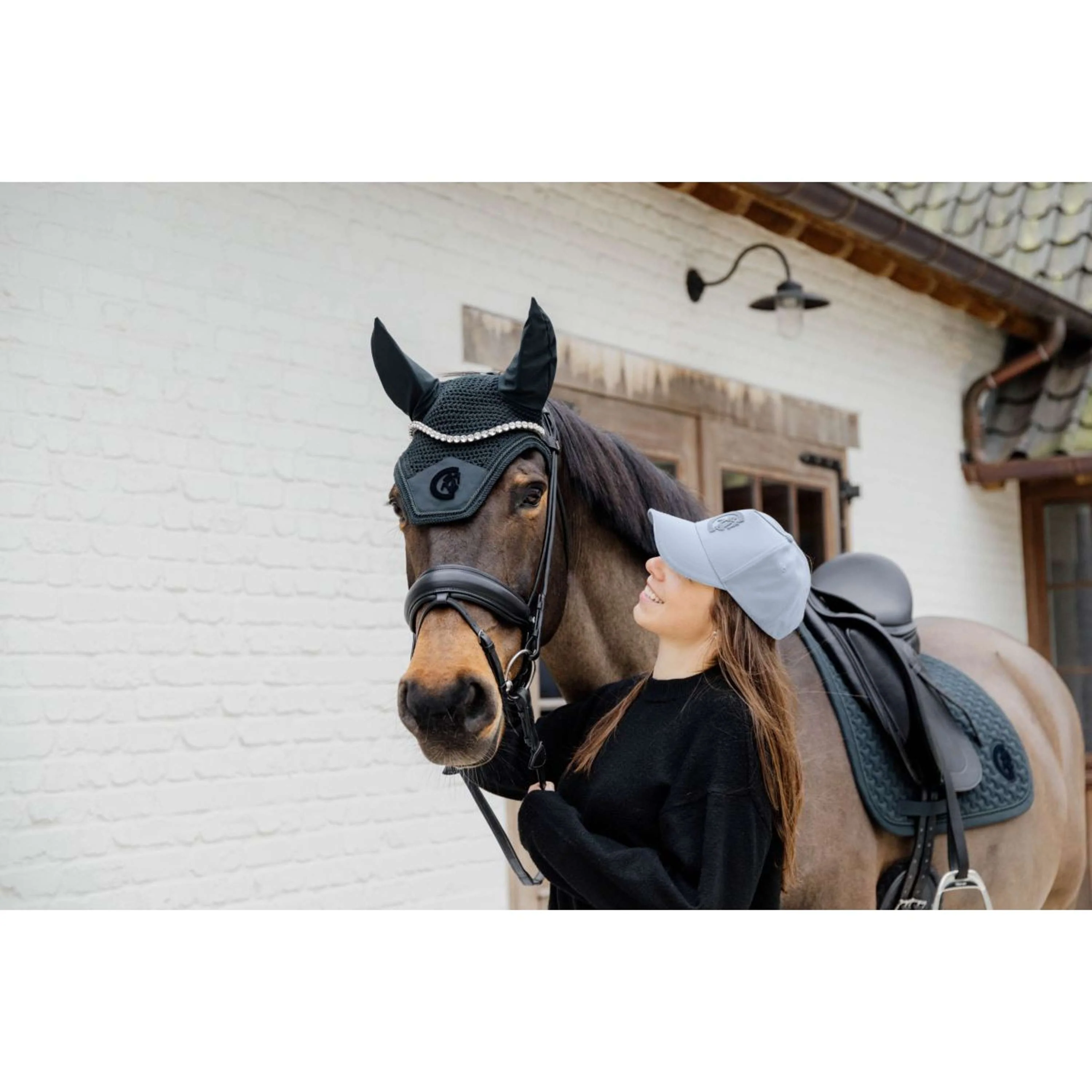 Kentucky Horsewear Sottosella Plaited Logo Dressage Pine Green - Image 7