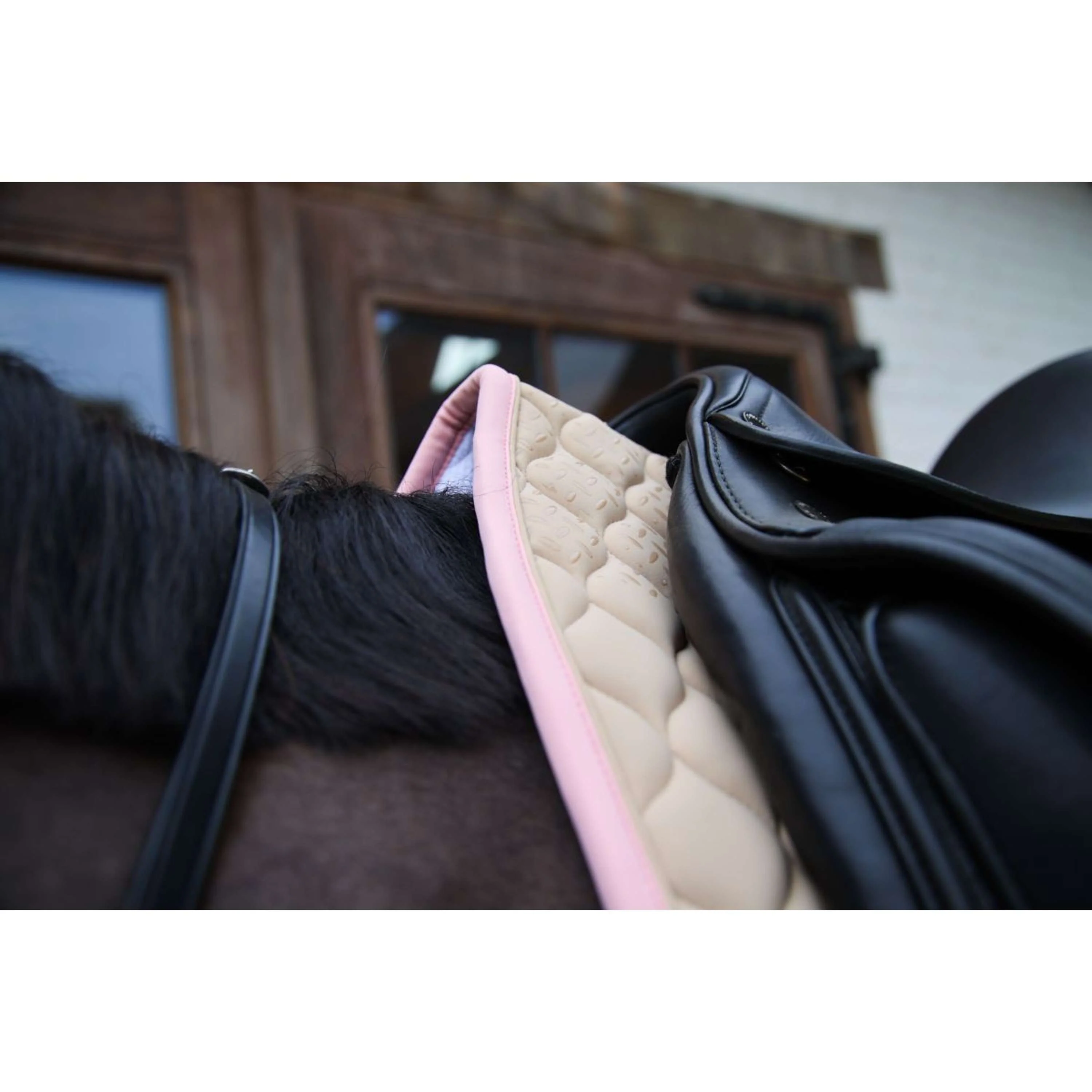 Kentucky Horsewear Sottosella Softshell Onion Quilt Dressage Beige/Rosa antico - Image 3