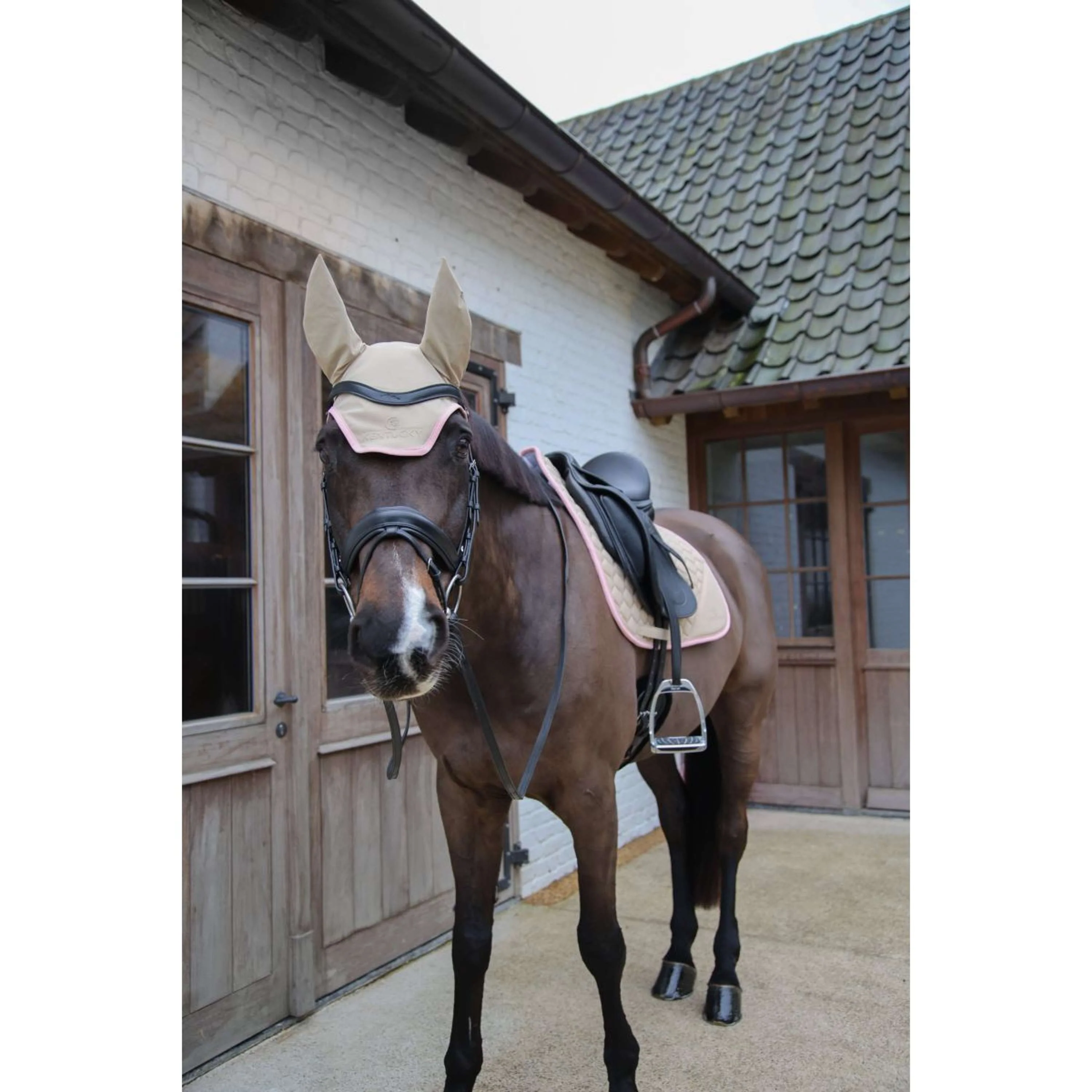 Kentucky Horsewear Sottosella Softshell Onion Quilt Dressage Beige/Rosa antico - Image 8