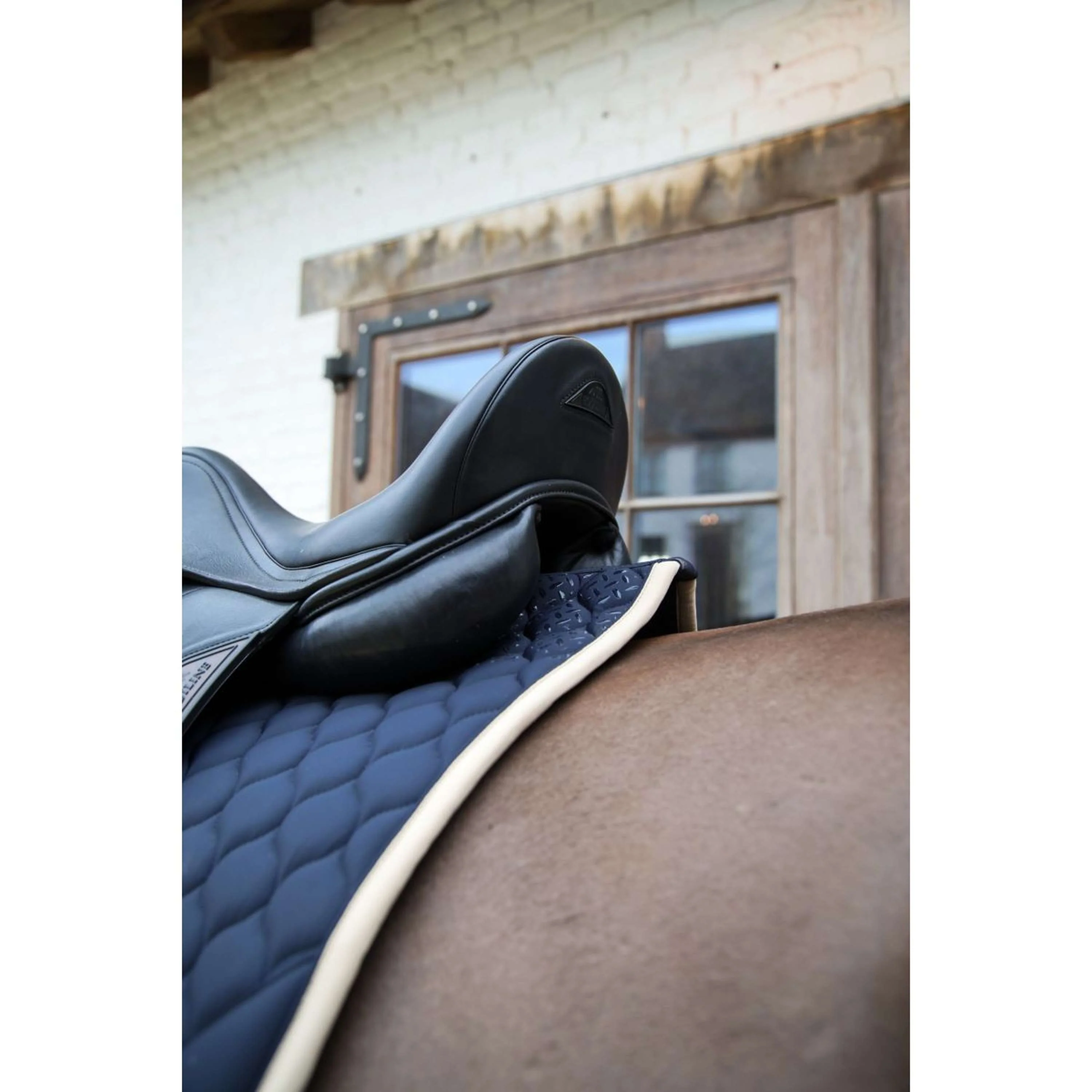 Kentucky Horsewear Sottosella Softshell Onion Quilt Dressage Blu marino/beige - Image 5