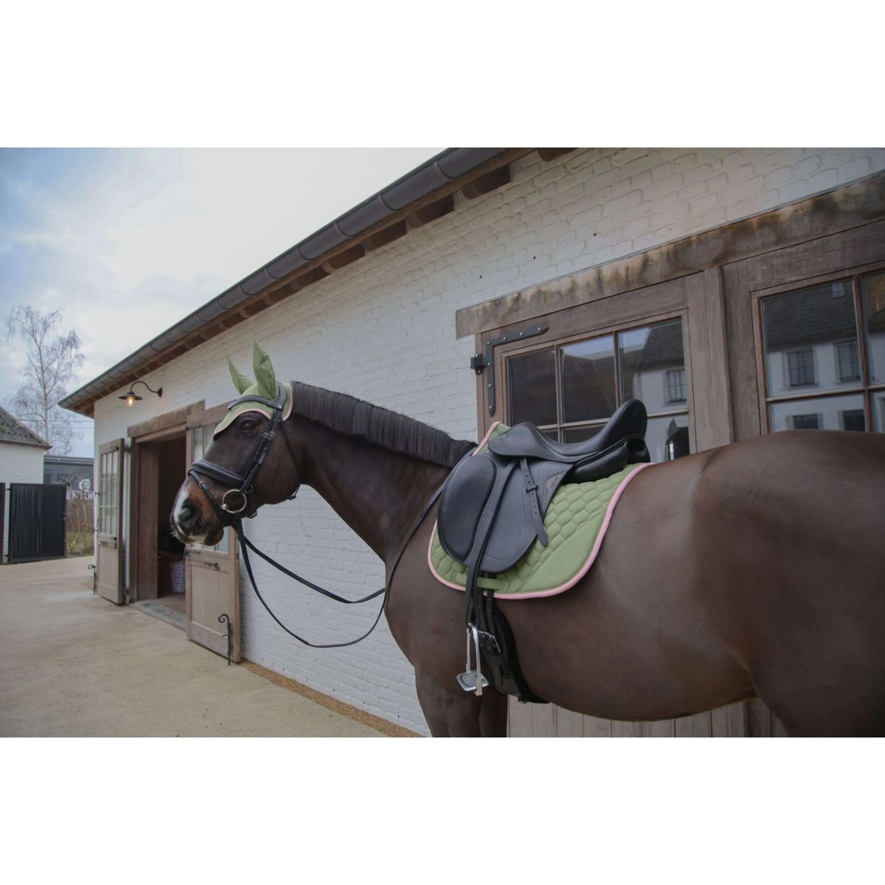 Kentucky Horsewear Sottosella Softshell Onion Quilt Dressage Cachi/Rosa antico - Image 6