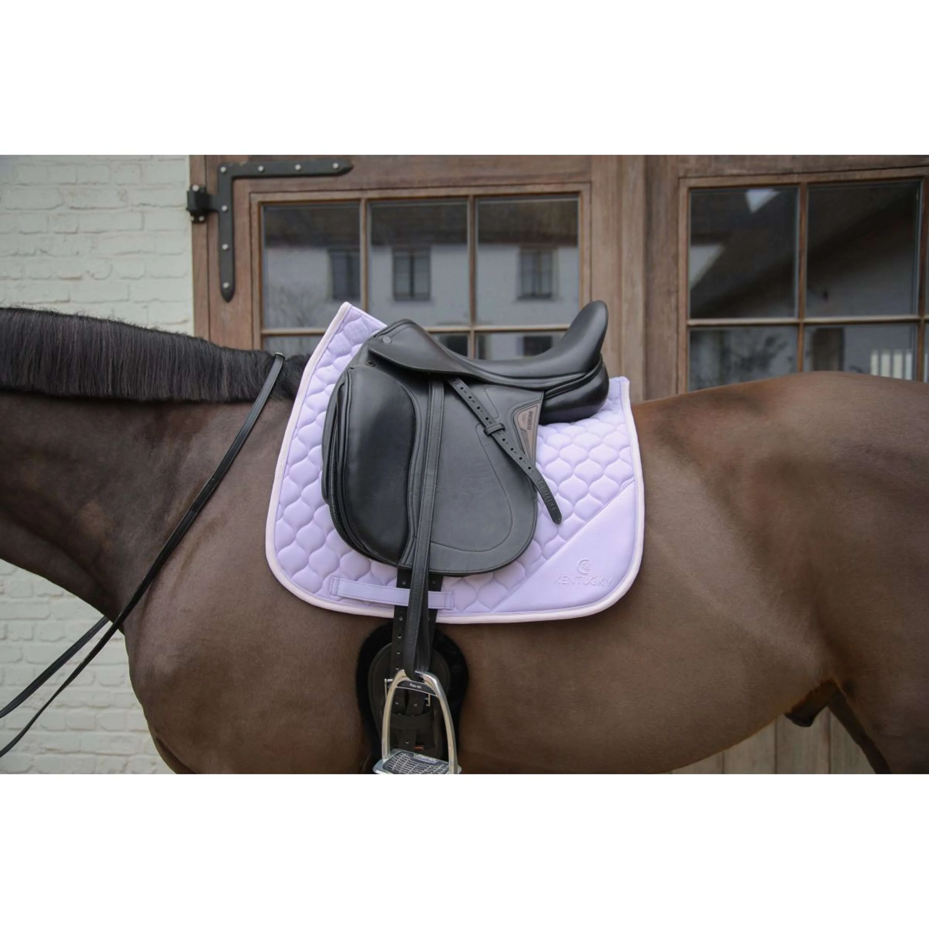 Kentucky Horsewear Sottosella Softshell Onion Quilt Dressage Viola chiaro/Rosa chiaro - Image 7