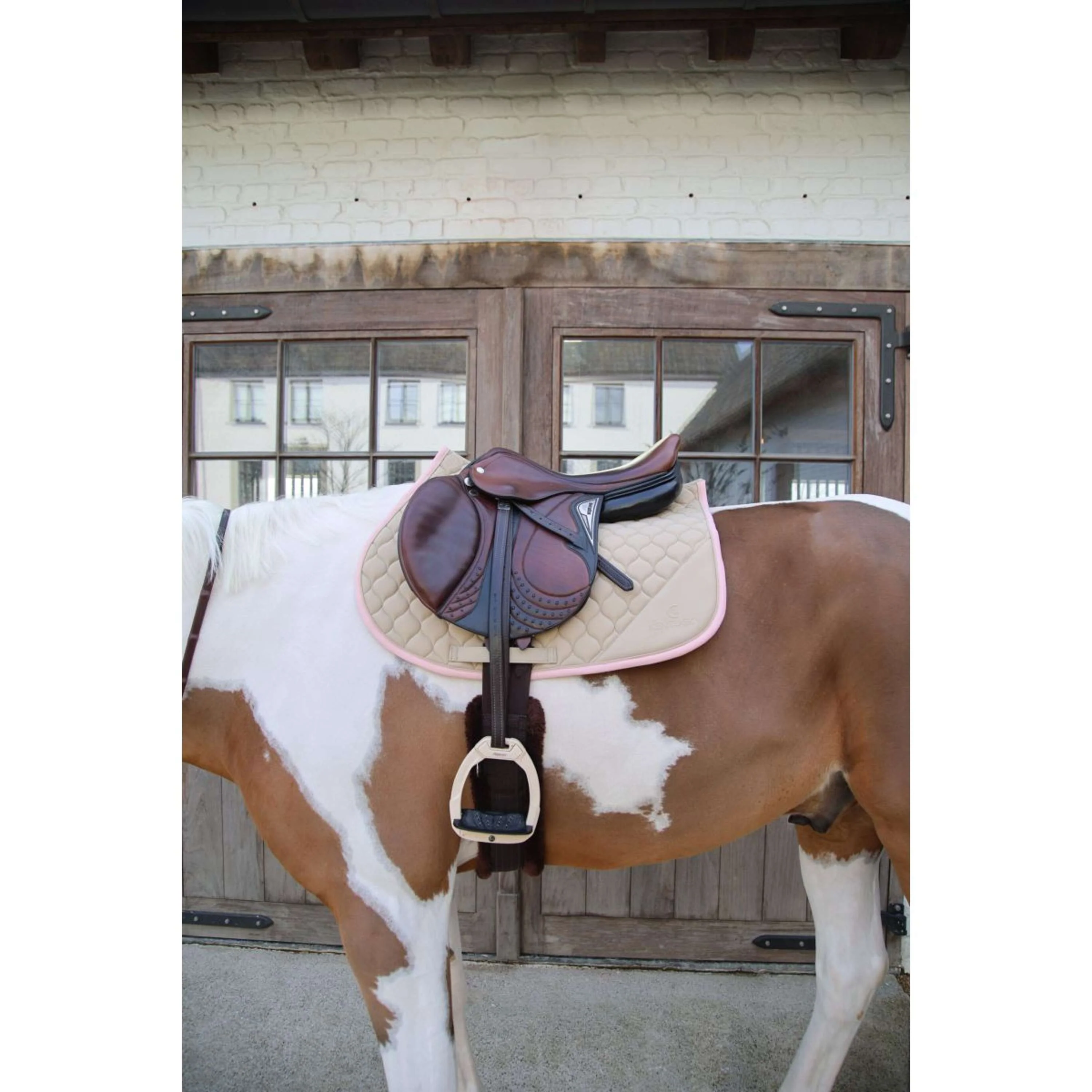 Kentucky Horsewear Sottosella Softshell Onion Quilt saltando Beige/Rosa antico - Image 2
