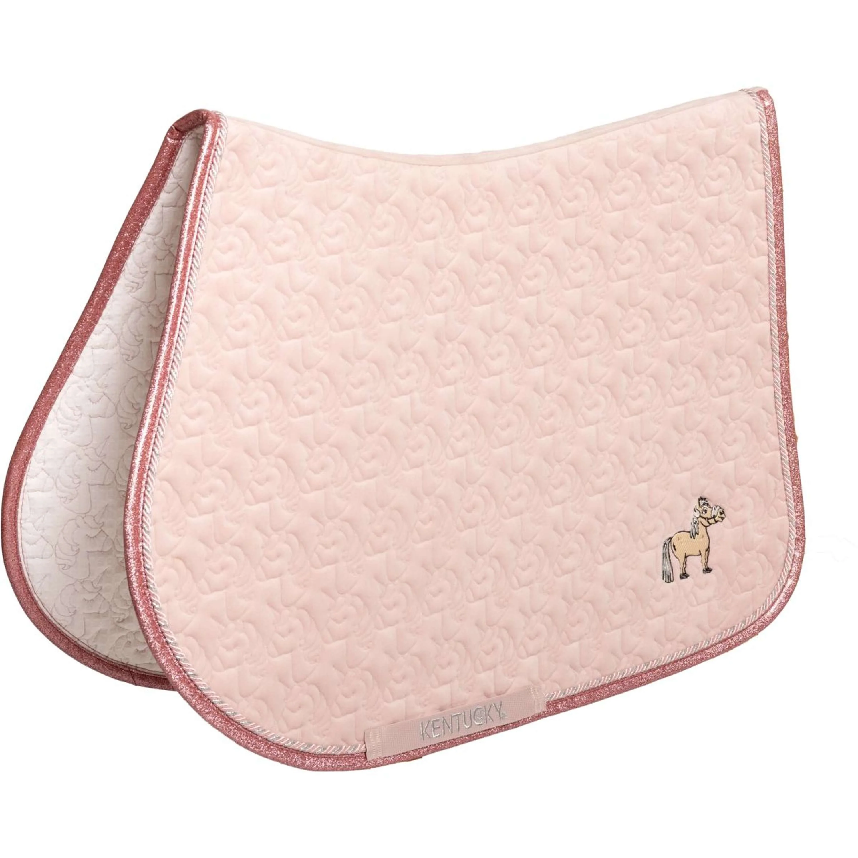 Kentucky Horsewear Sottosella Unicorn Head Glitter saltando Soft Rose