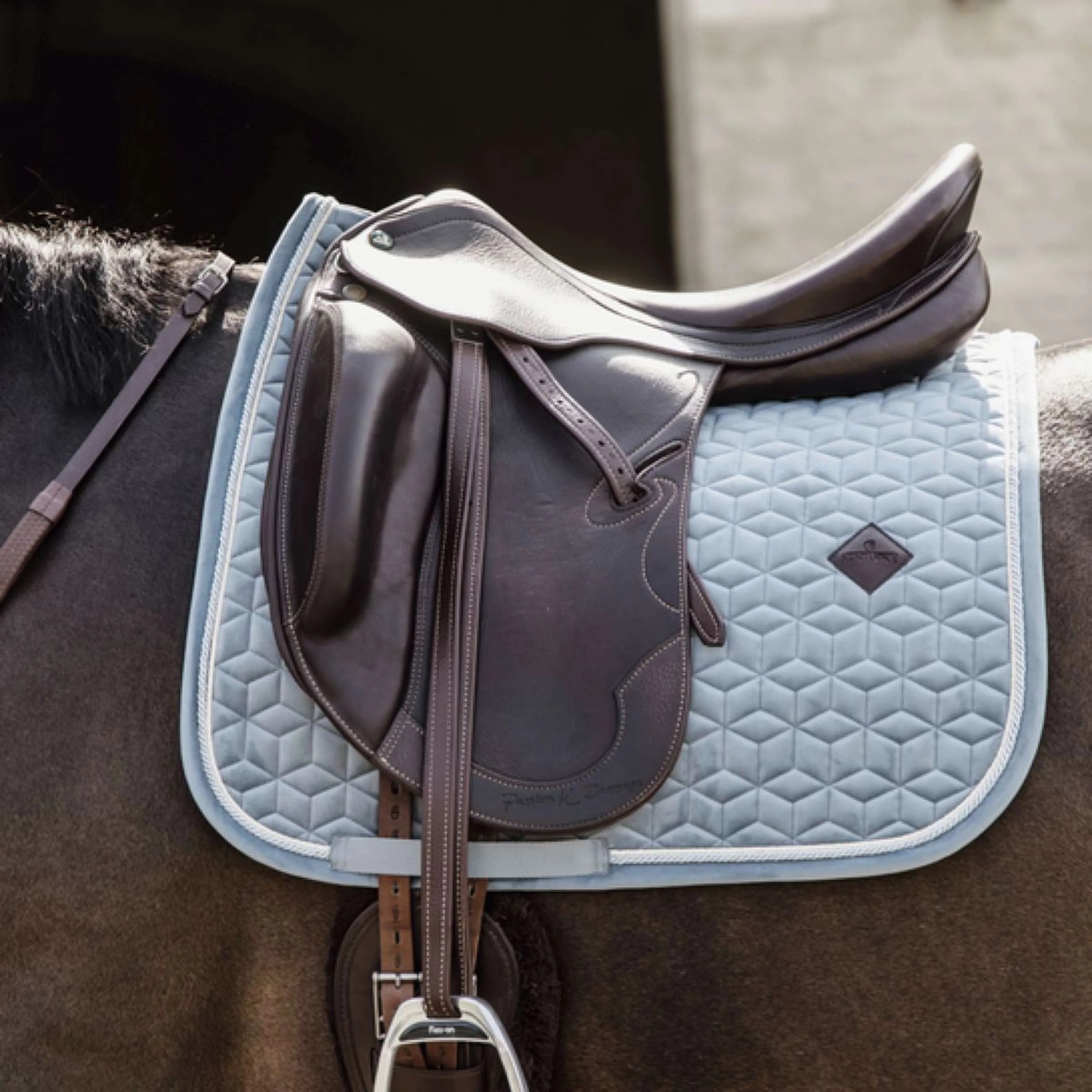 Kentucky Horsewear Sottosella Velvet Azzurro - Image 2