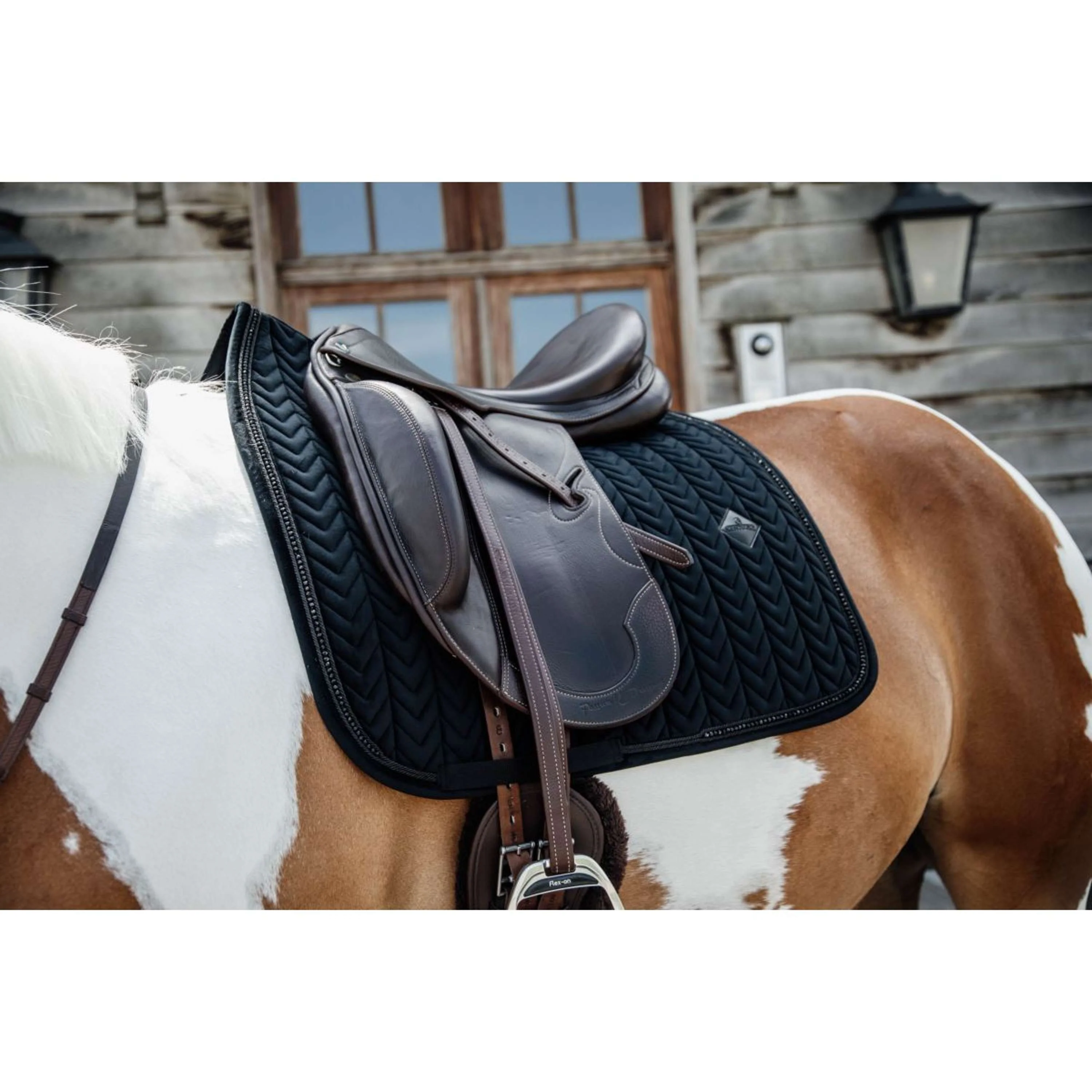 Kentucky Horsewear Sottosella Velvet Pearls Nero - Image 3