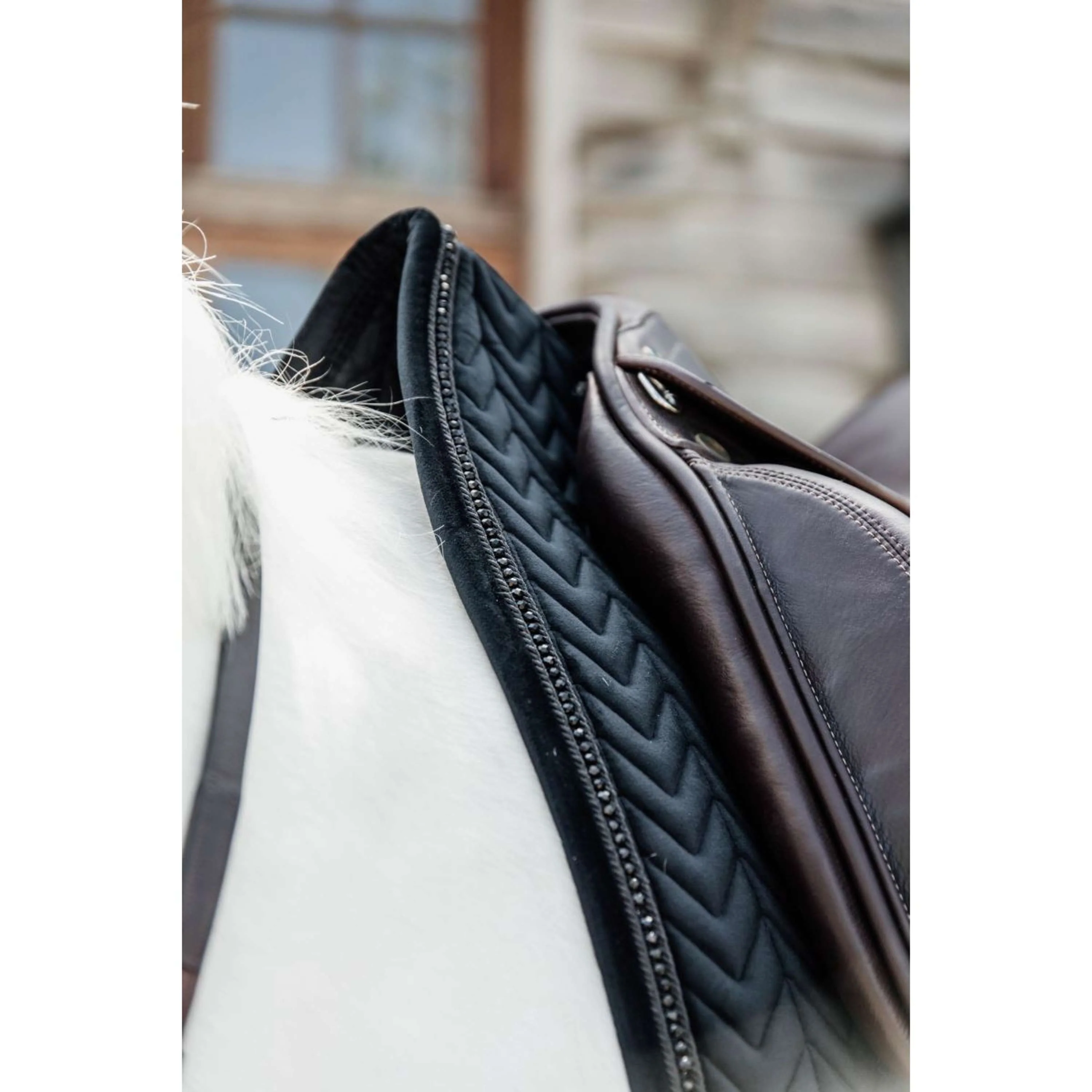 Kentucky Horsewear Sottosella Velvet Pearls Nero - Image 5