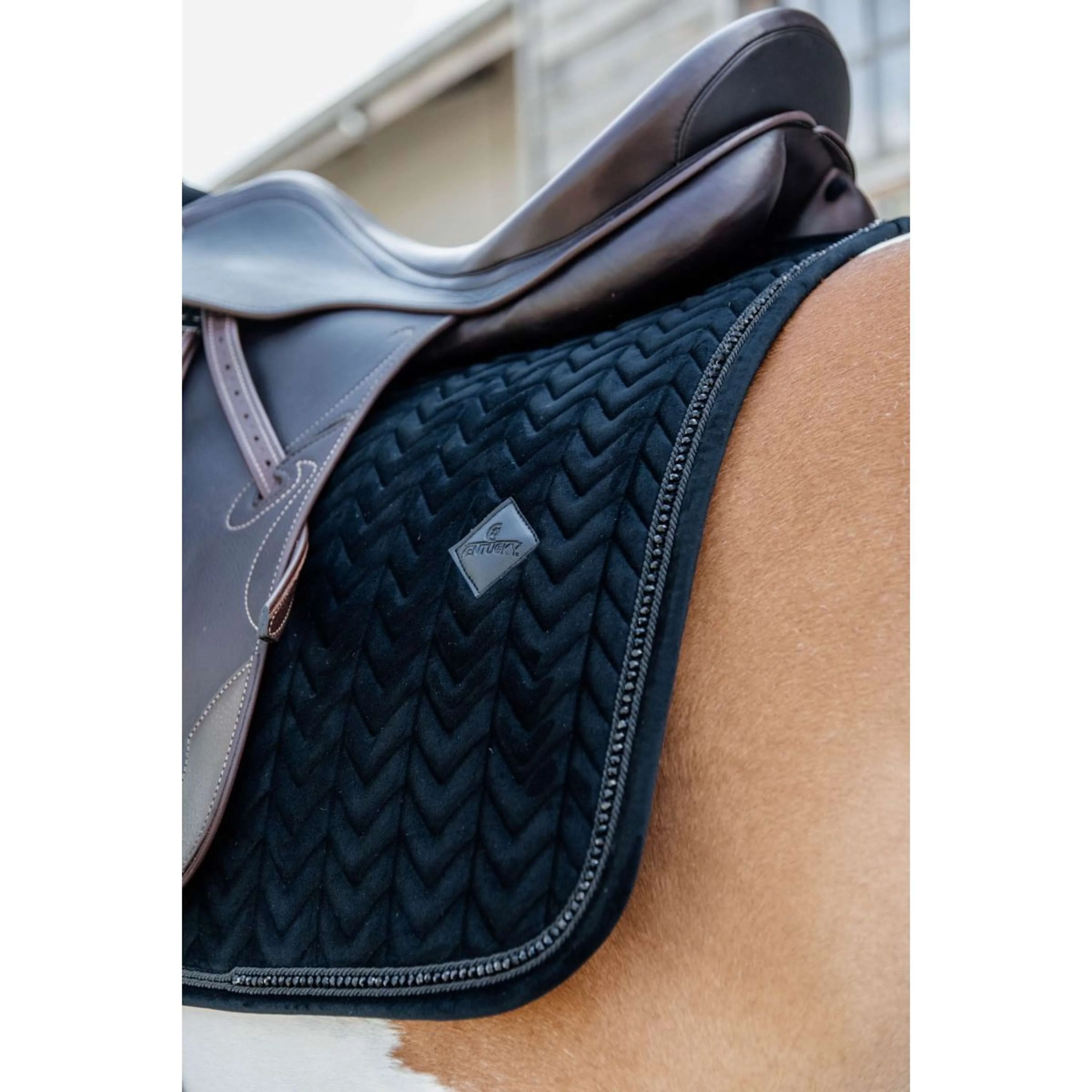 Kentucky Horsewear Sottosella Velvet Pearls Nero - Image 6
