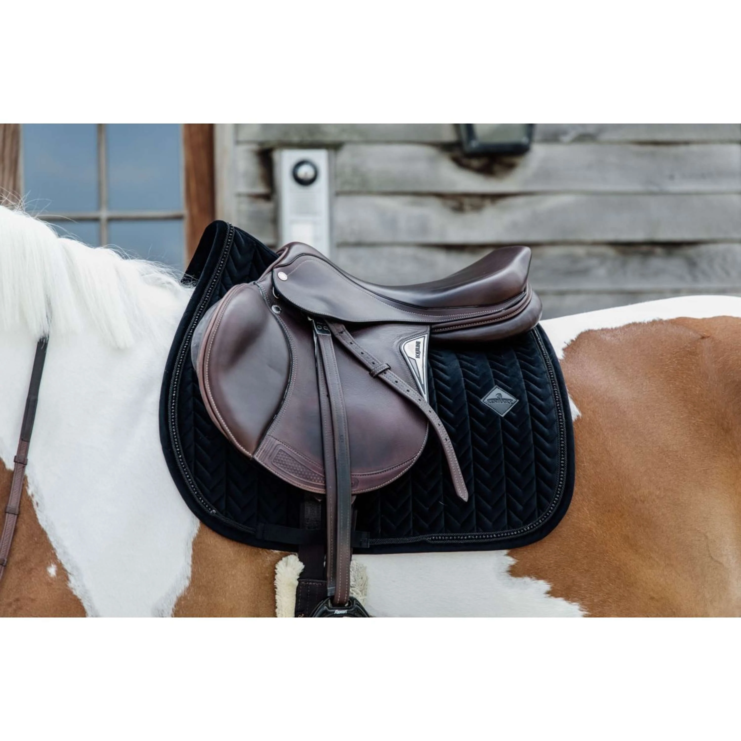 Kentucky Horsewear Sottosella Velvet Pearls Saltando Nero - Image 3