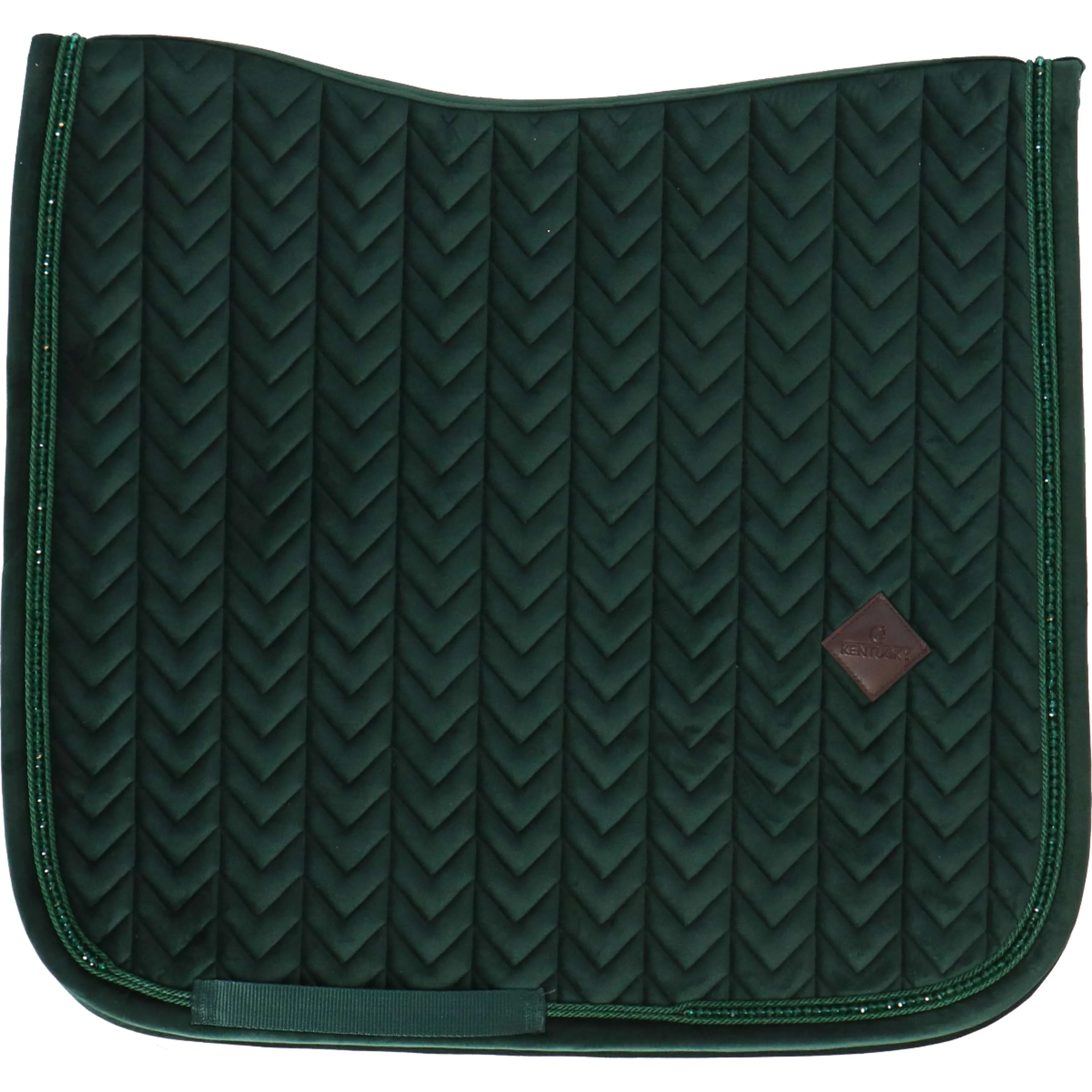 Kentucky Horsewear Sottosella Velvet Pearls Dressage Pine Green - Image 7