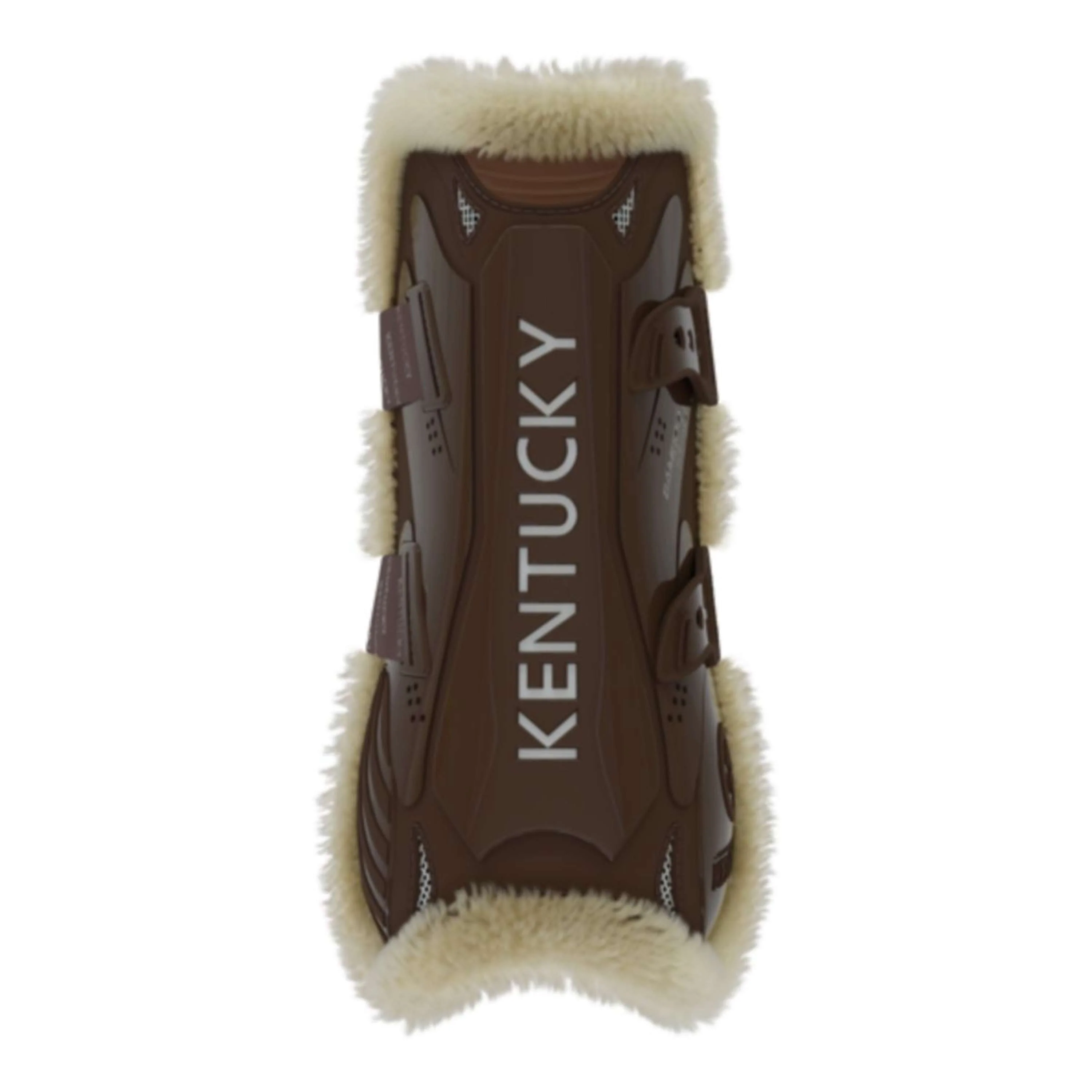 Kentucky Horsewear Stinchiere Bamboo Elastic Vegan Sheepskin Marrone - Image 5