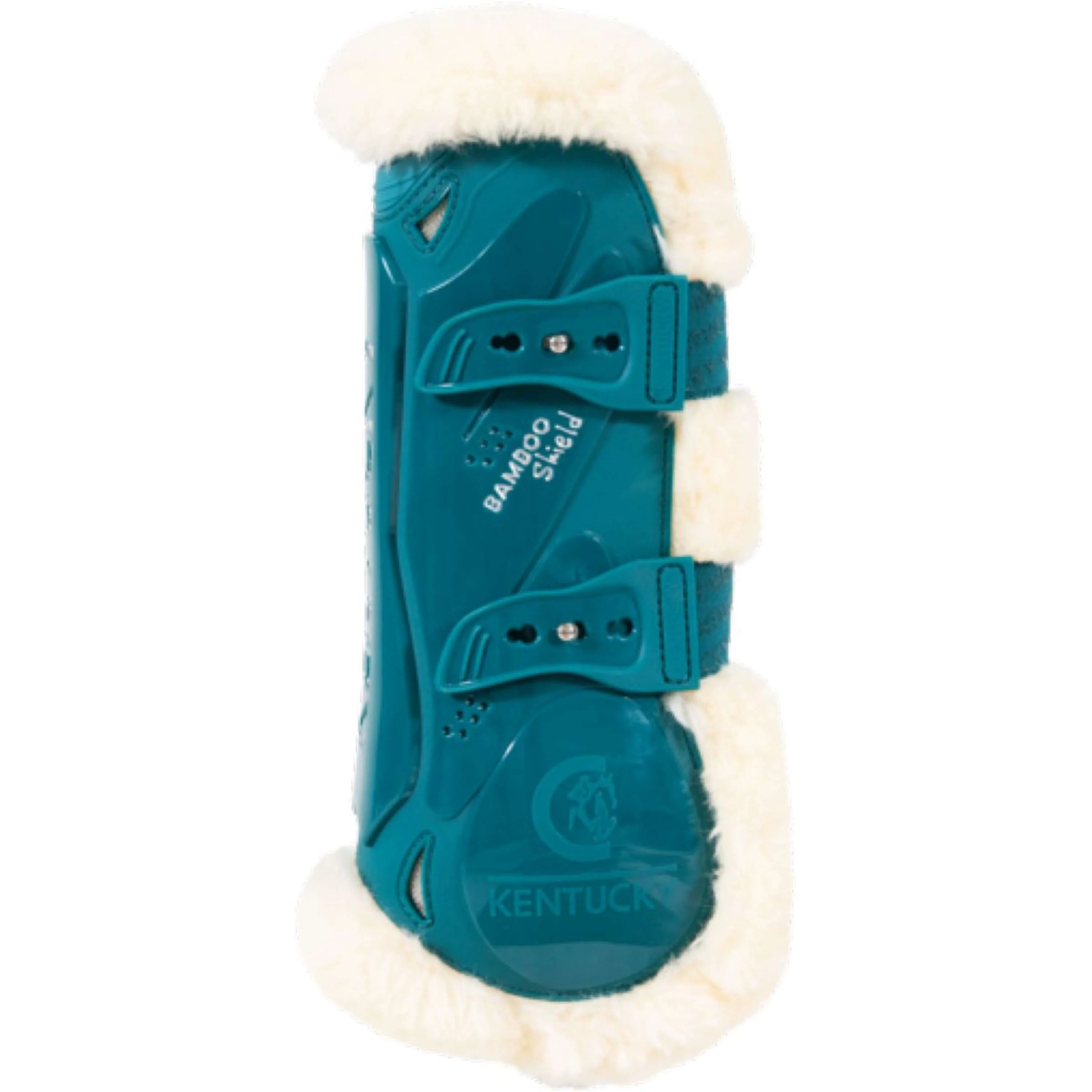 Kentucky Horsewear Stinchiere Bamboo Elastic Vegan Sheepskin Smeraldo - Image 3