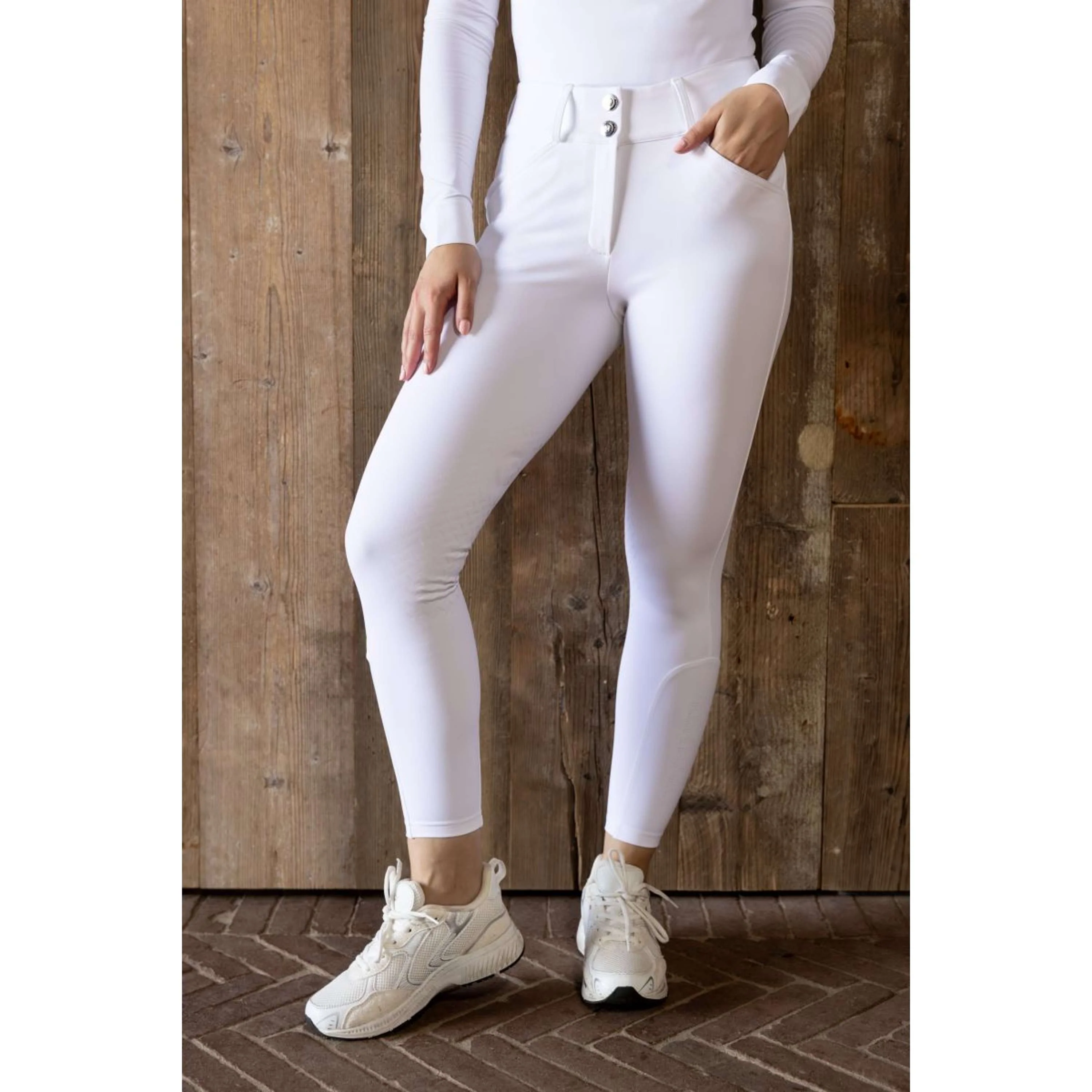 Kentucky Pantaloni da Equitazione Miami Knee Grip Donne Bianco - Image 2