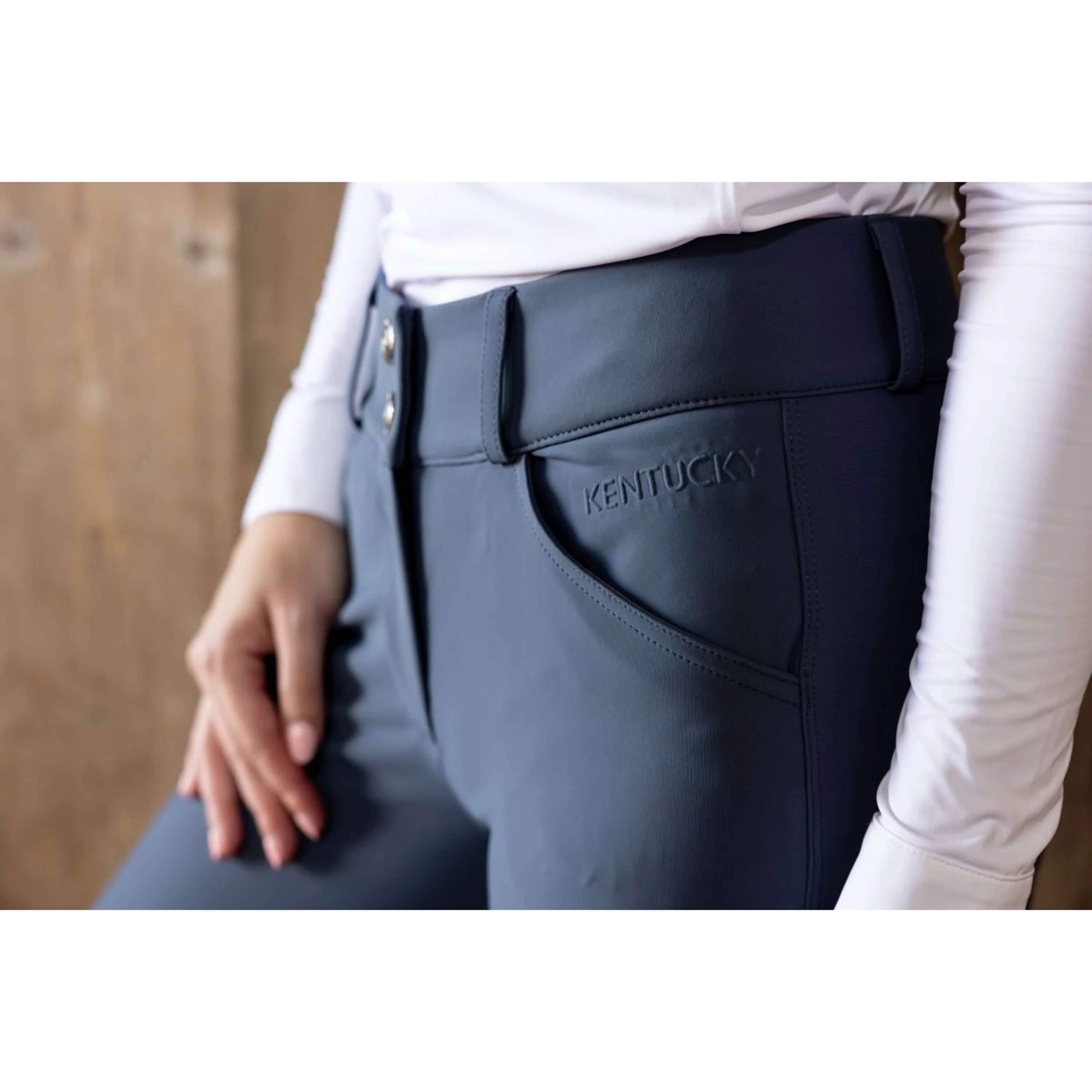 Kentucky Pantaloni da Equitazione Miami Knee Grip Donne Blu oceano - Image 7